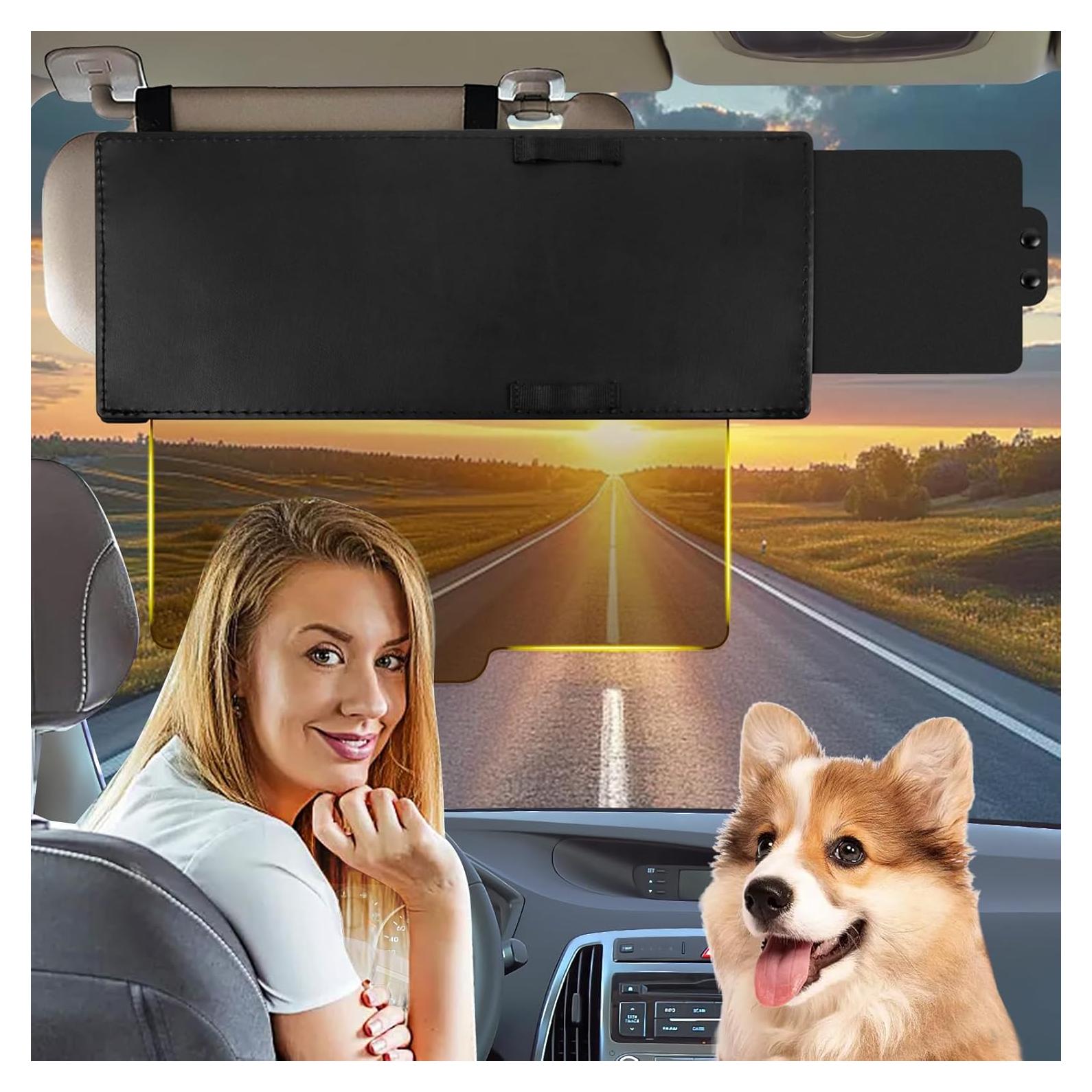 Extensor de Visera de Sol HUJIKF Retráctil 33 cm Anti-Deslumbrante