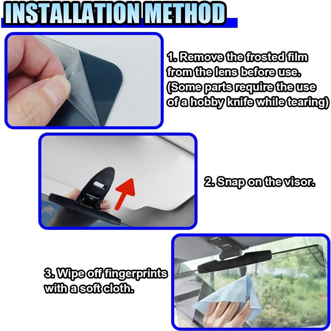 Extensor de Visera de Coche DUSCOKE Polarizado 2PCS