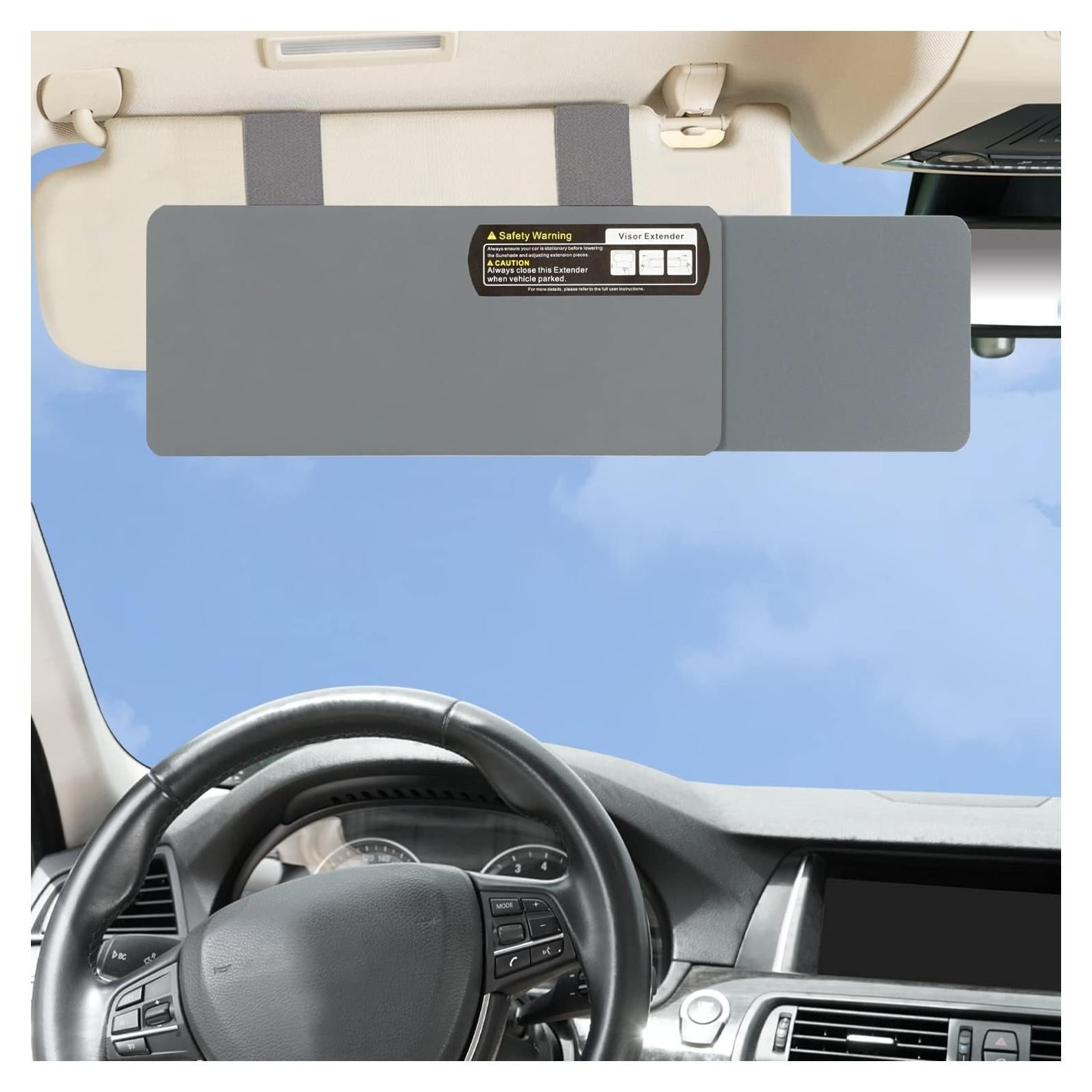 Extensor de Visera Solar TFY para Automóvil Gris - Protección UV