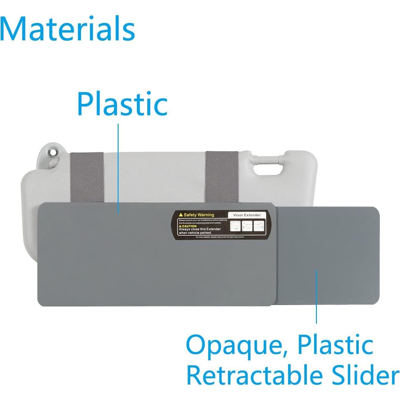 Extensor de Visera Solar TFY para Automóvil Gris - Protección UV