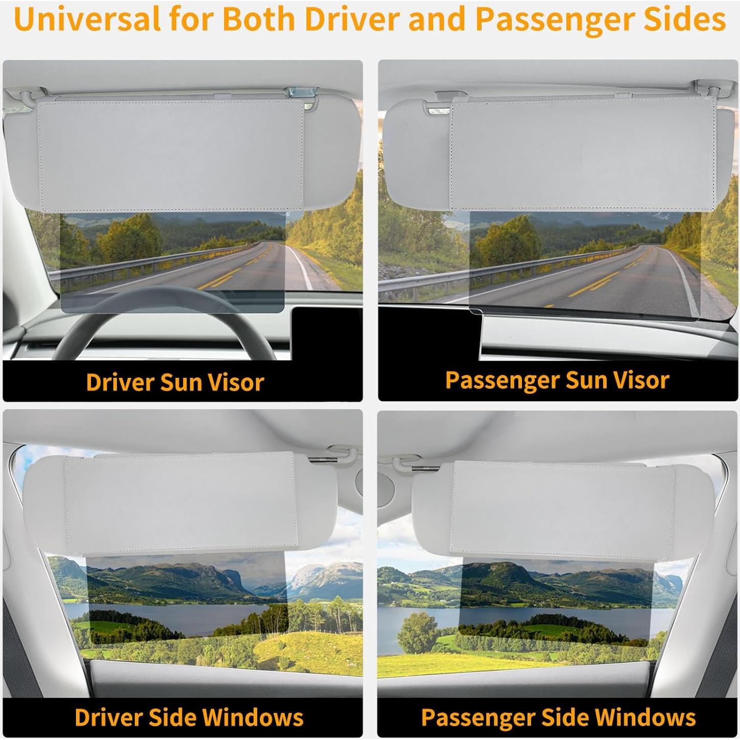 Extensor de Visera Solar Polarizada Uxcer Gris UV400 31x12.7cm