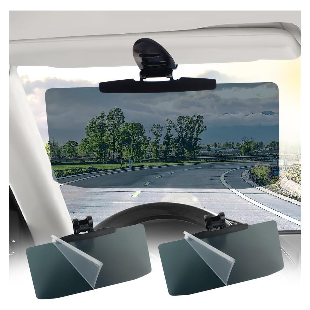 Extensor de Visera de Coche Junecarp 2PCS Antirreflejo Ajustable