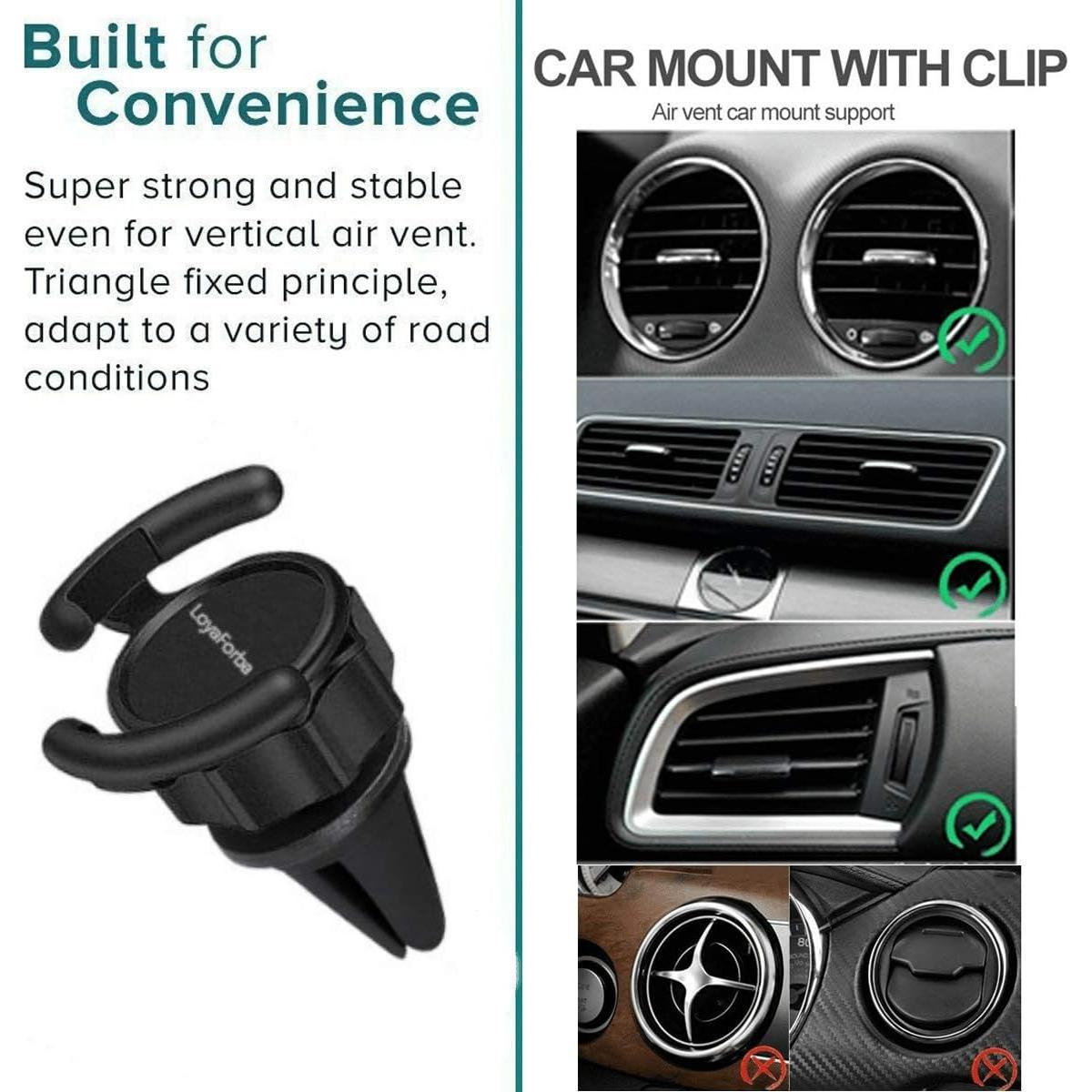 Soporte para Teléfono de Coche LoyaForba CarMount1030 360° Ajustable