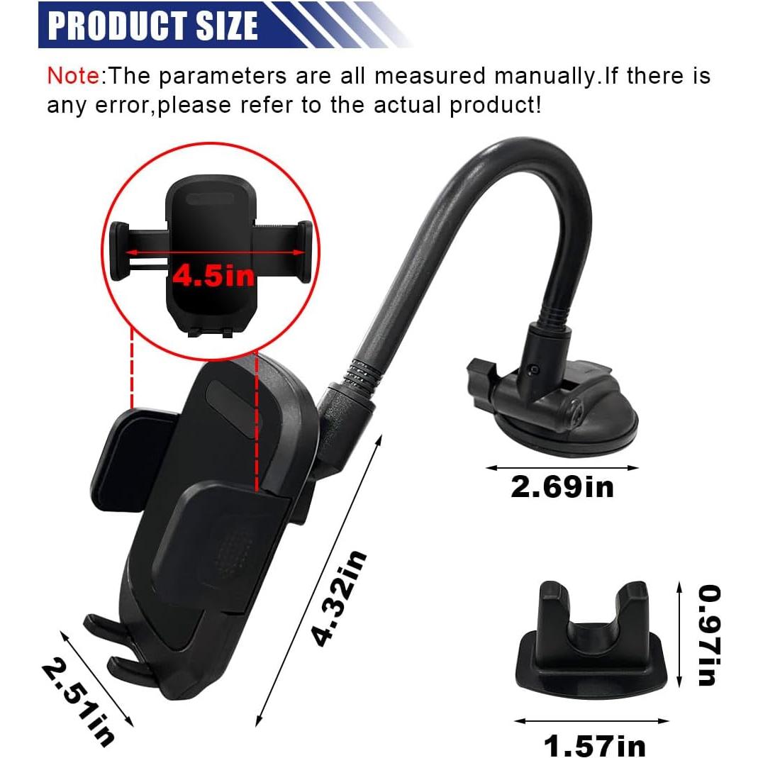 Soporte para Teléfono de Coche LAINLOY Brazo Flexible 30.48 cm