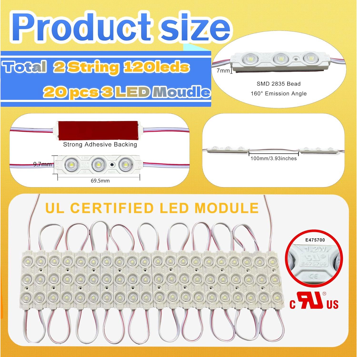 Módulo LED Interior KBLED LAMP 120 LEDs IP67 50cm