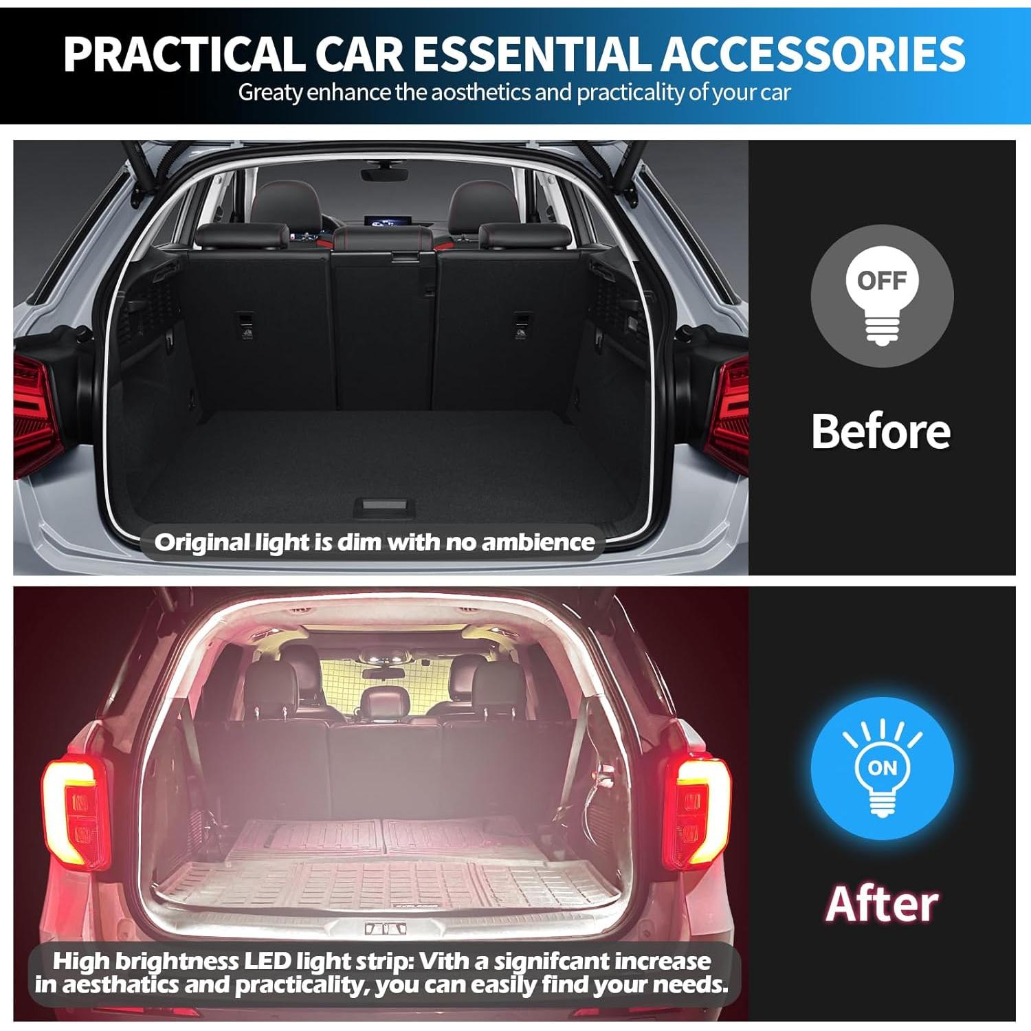 Tira de LED para Automóvil HOLDCY 449.5 cm Blanca 6000K Impermeable