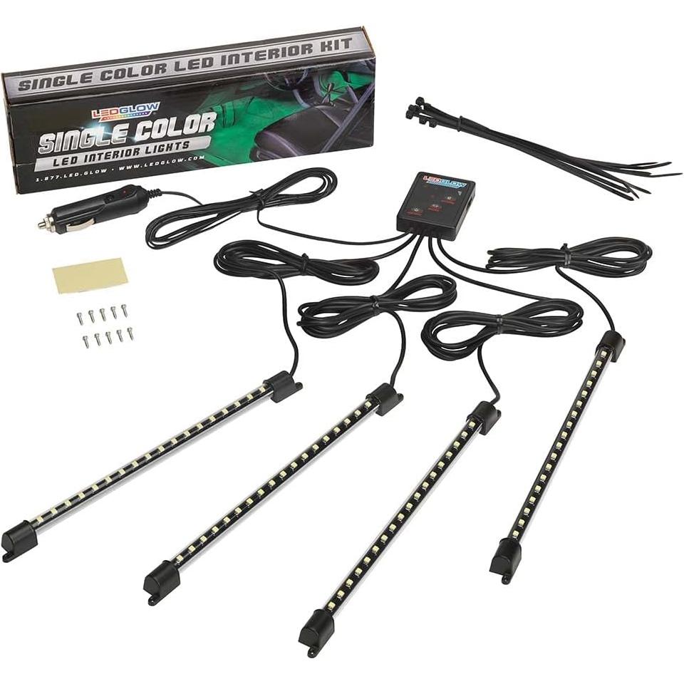 Kit de Iluminación Interior LEDGlow Azul 4 Piezas 72 LEDs SMD