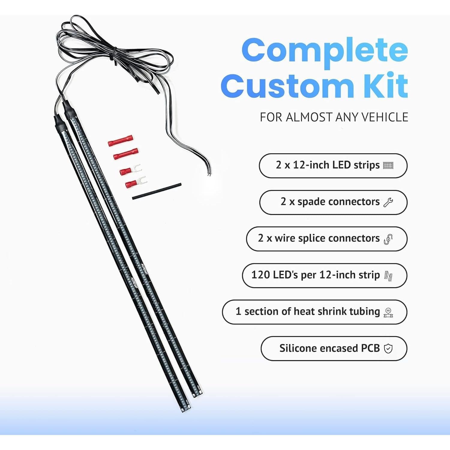 Kit de Tiras LED Ultra Livianas Alpena 30.48 cm Rojo 12V