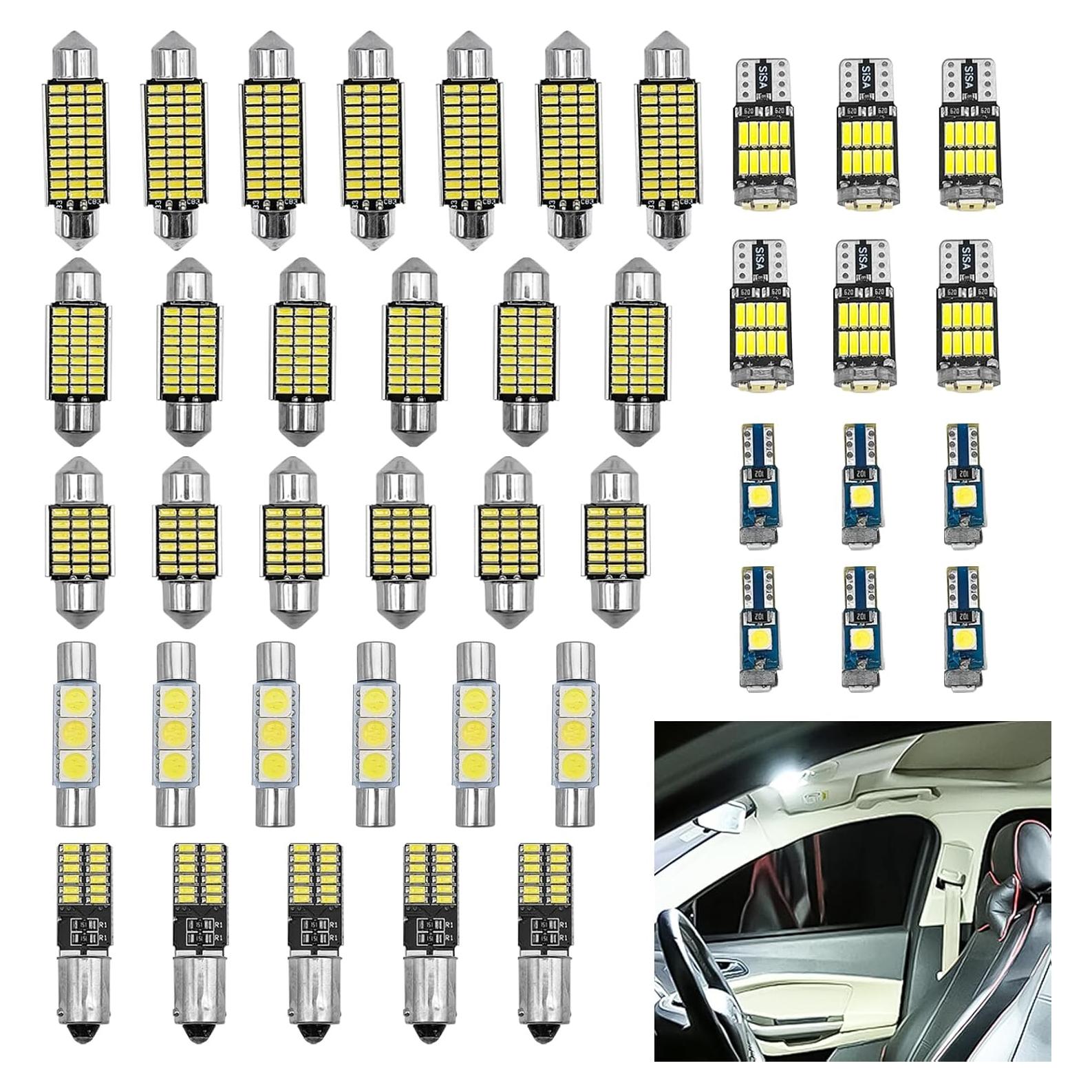 Kit de 42 Bombillas LED ZOKYUYS para Automóvil 12V Luz Blanca