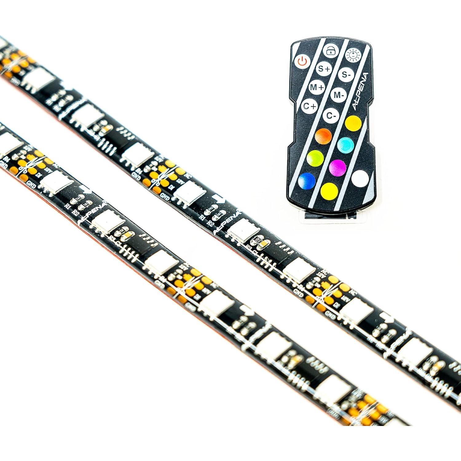 Kit de Luces LED FloGlo Alpena para Automóvil 2 Tiras 30.48cm