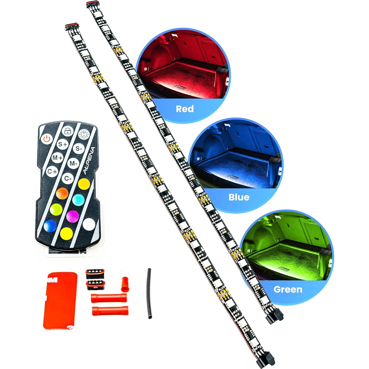 Kit de Luces LED FloGlo Alpena para Automóvil 2 Tiras 30.48cm
