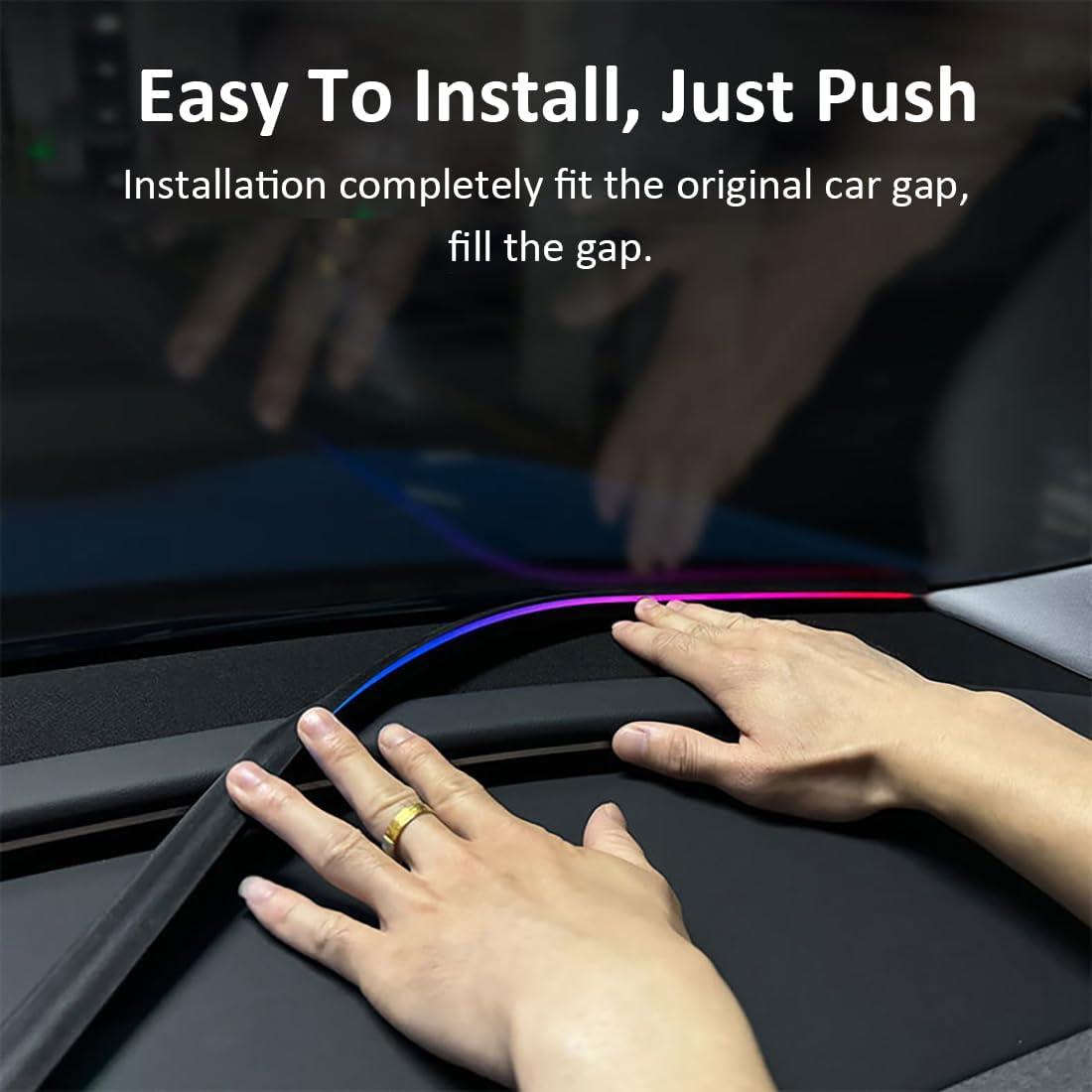 Luces LED de tira para coche JKCUYOO 55" RGB 210 modos APP