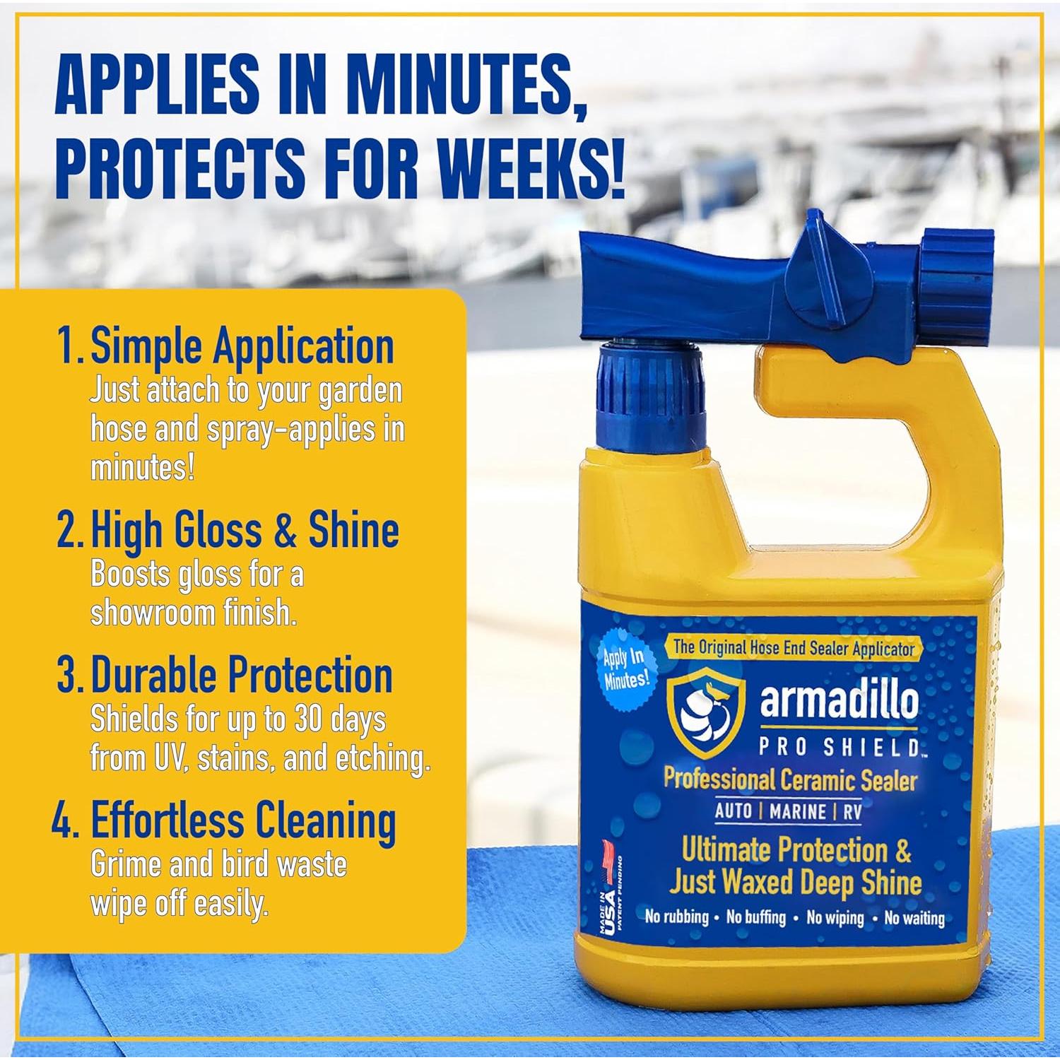 Sellador Cerámico Hidrofóbico Armadillo Pro Shield 32 oz