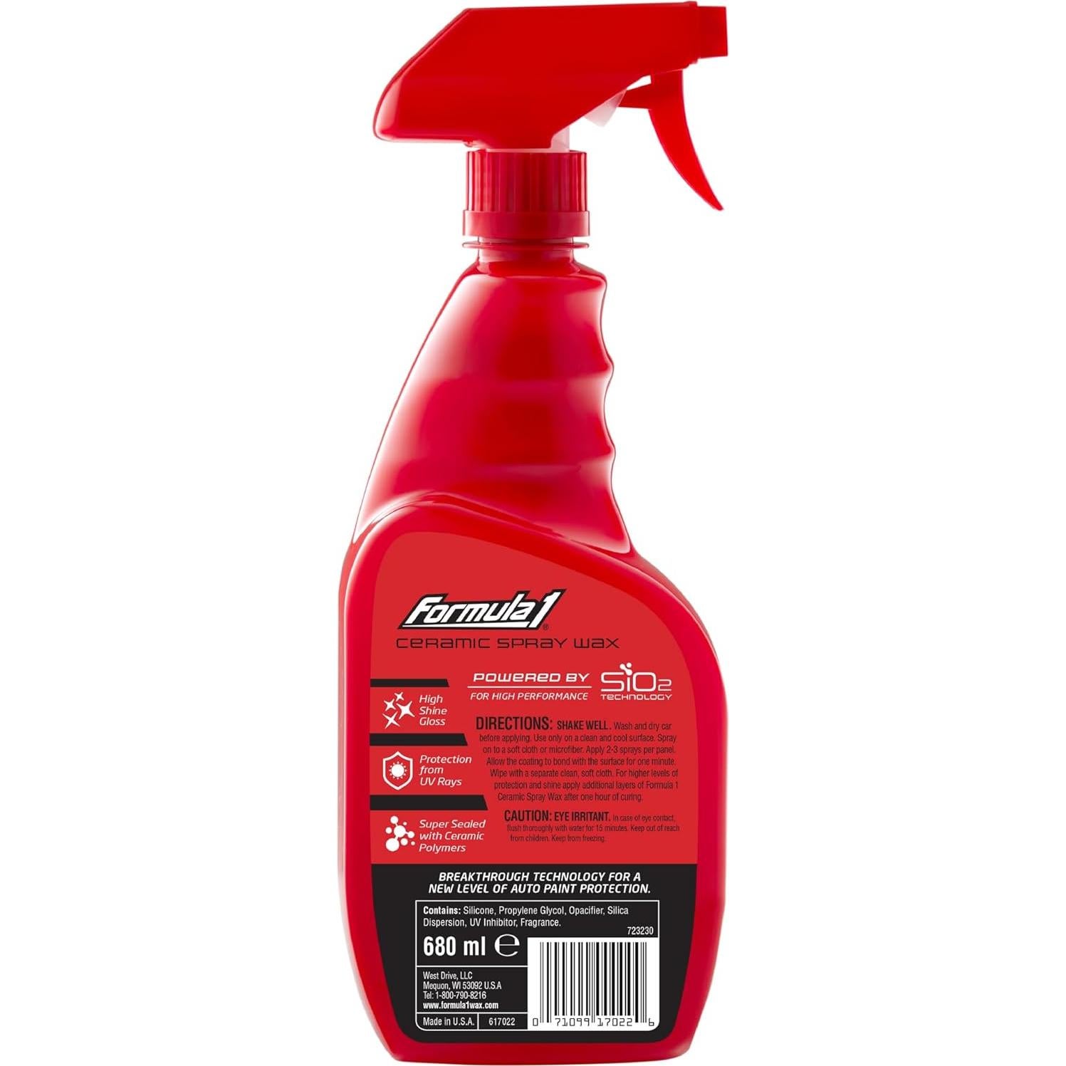 Spray Cerámico Detallador Formula 1 680 ml - Brillo y Protección