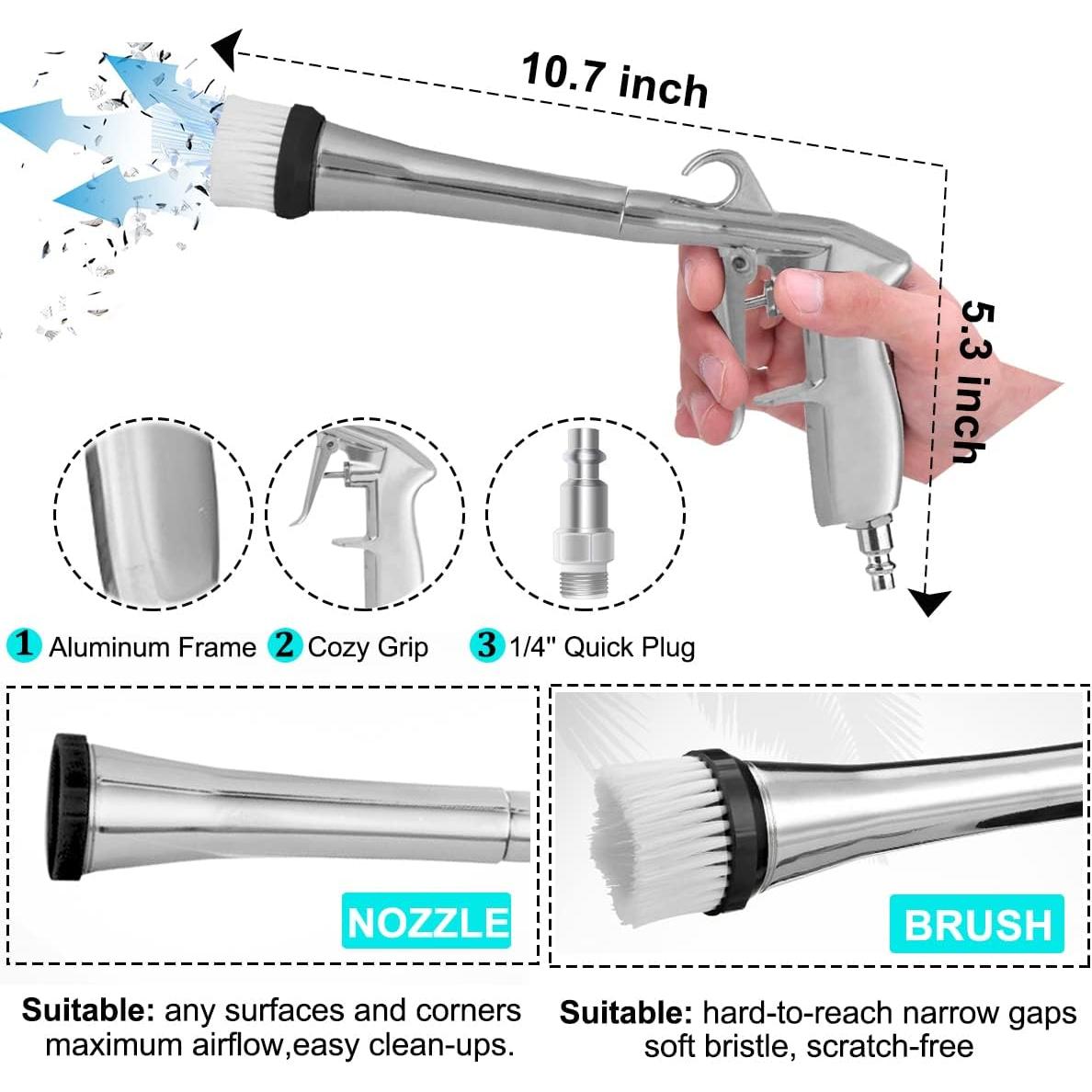 Pistola de Aire Practisol para Limpieza de Coches - 348g