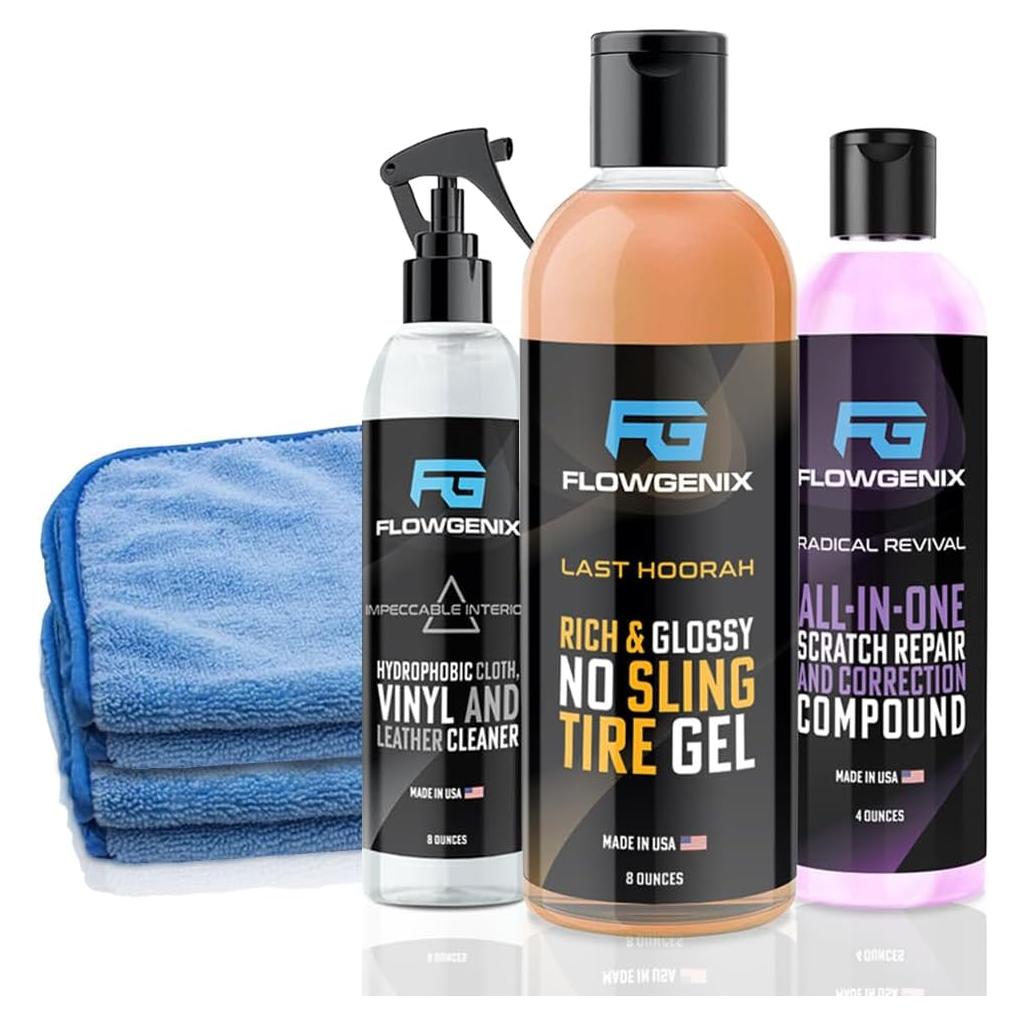 Kit de Limpieza para Autos Flowgenix Grand Slam 3-Pack