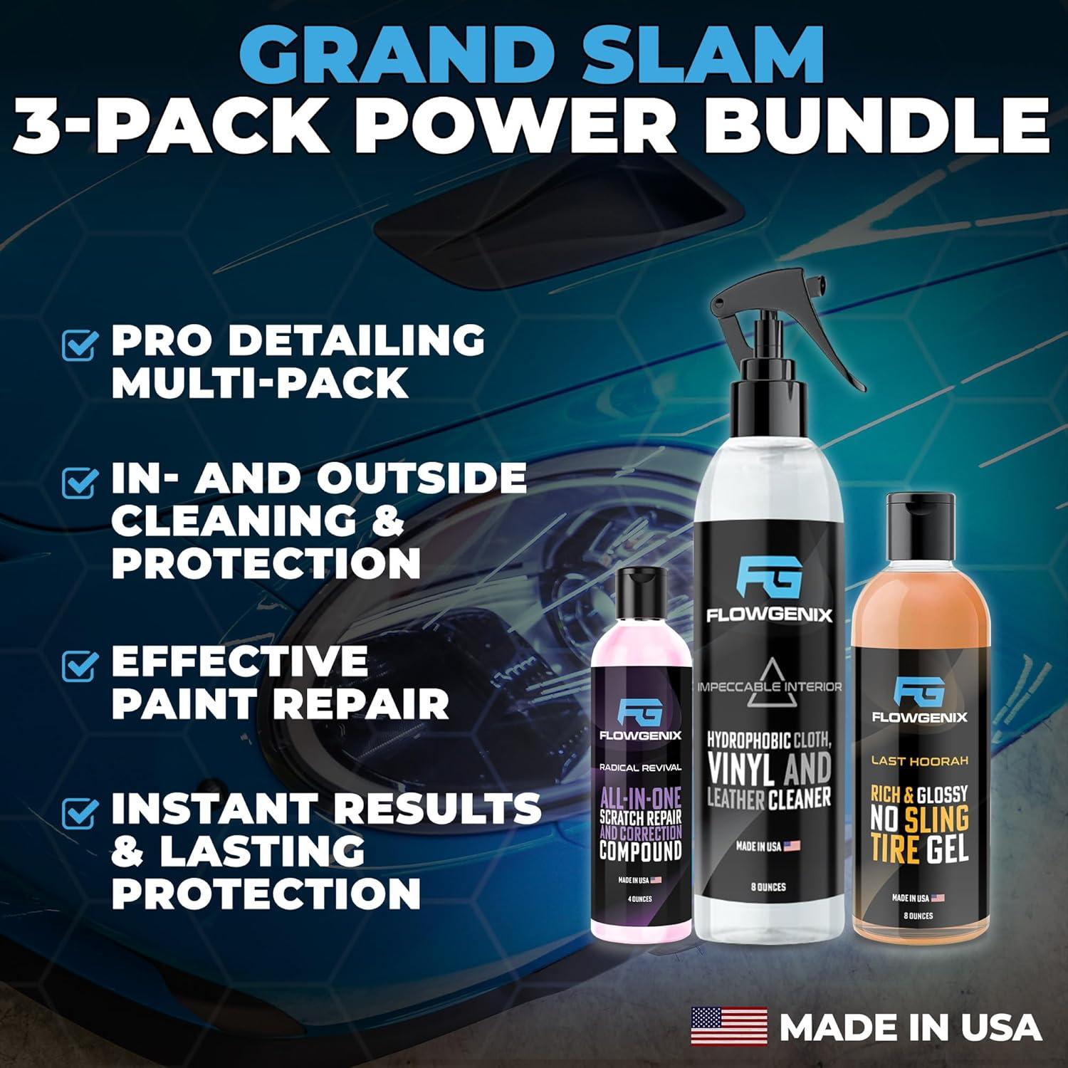 Kit de Limpieza para Autos Flowgenix Grand Slam 3-Pack