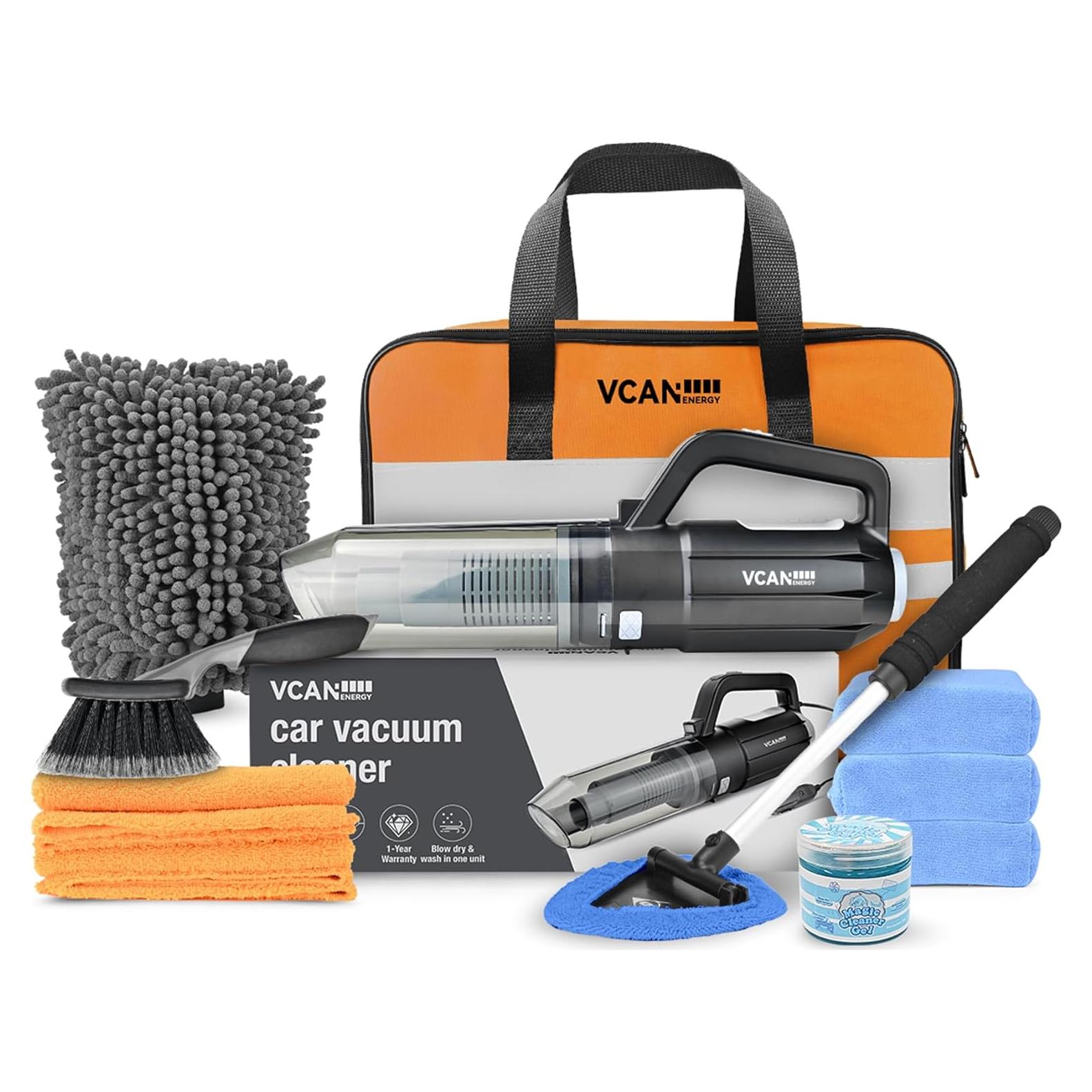 Kit de limpieza de automóviles VCANENERGY con aspiradora 10000Pa