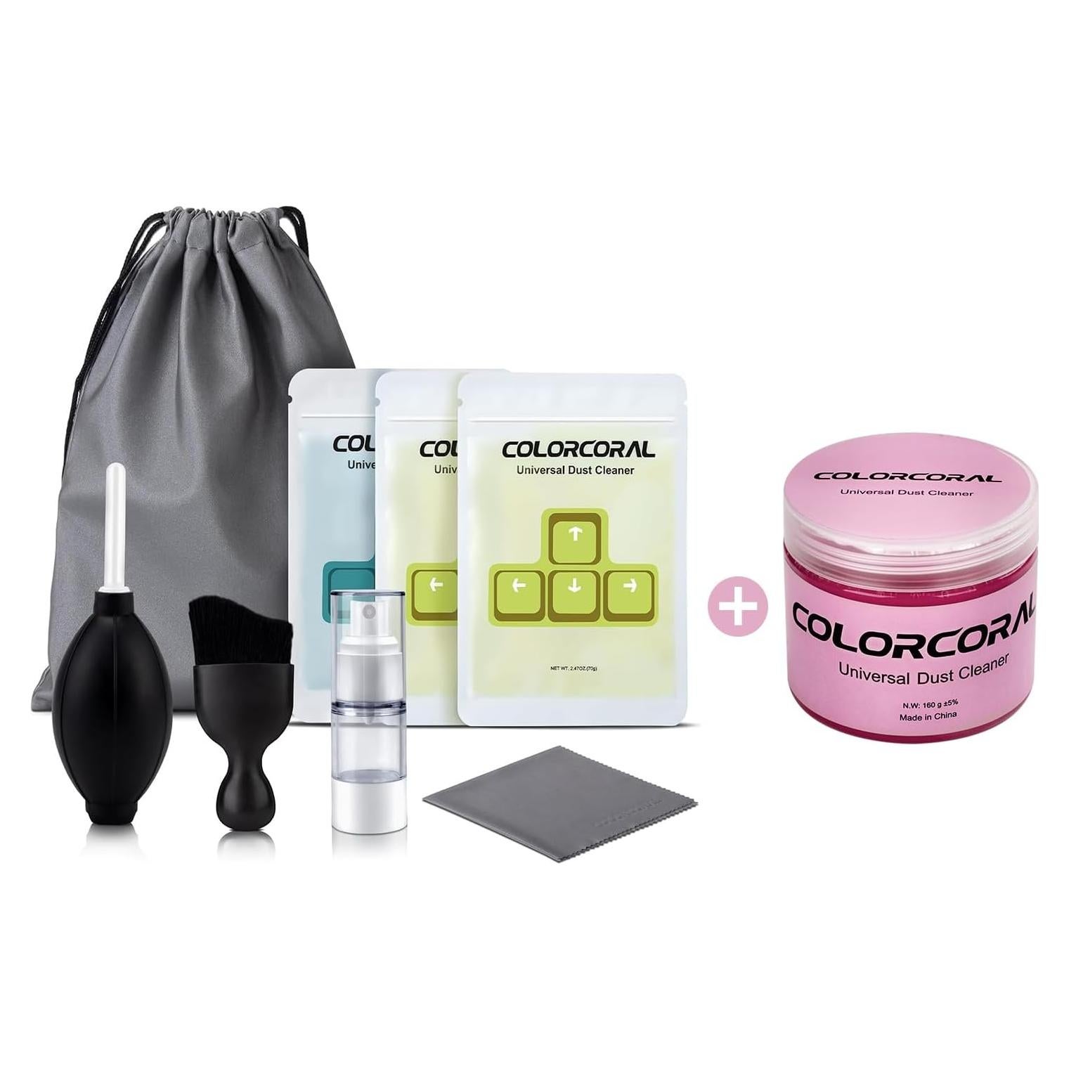 Kit de Limpieza COLORCORAL para Portátiles y Coche - Gel Limpiador