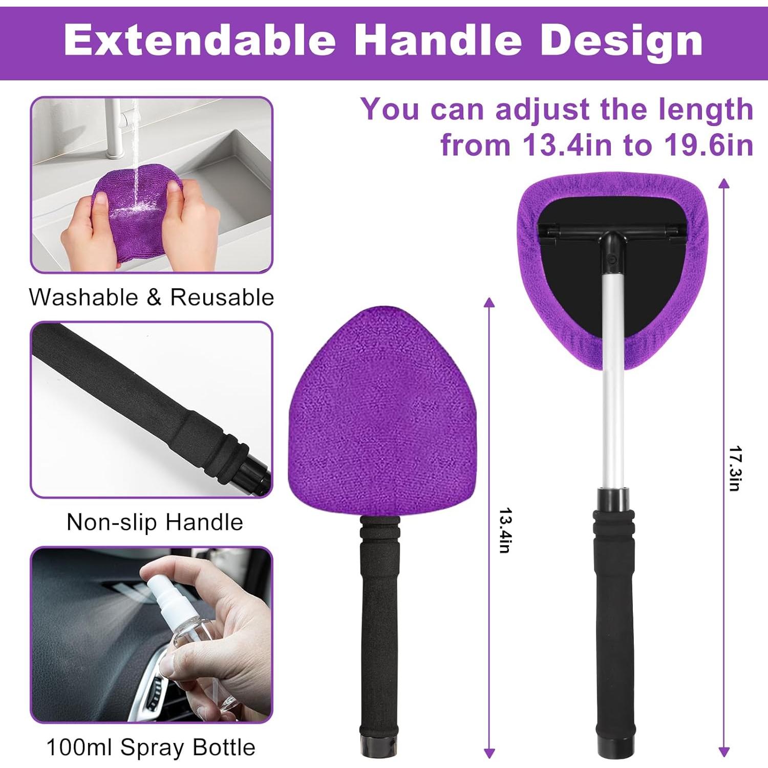 Kit de Limpieza Interior de Coche Viewsun 17 Piezas Púrpura