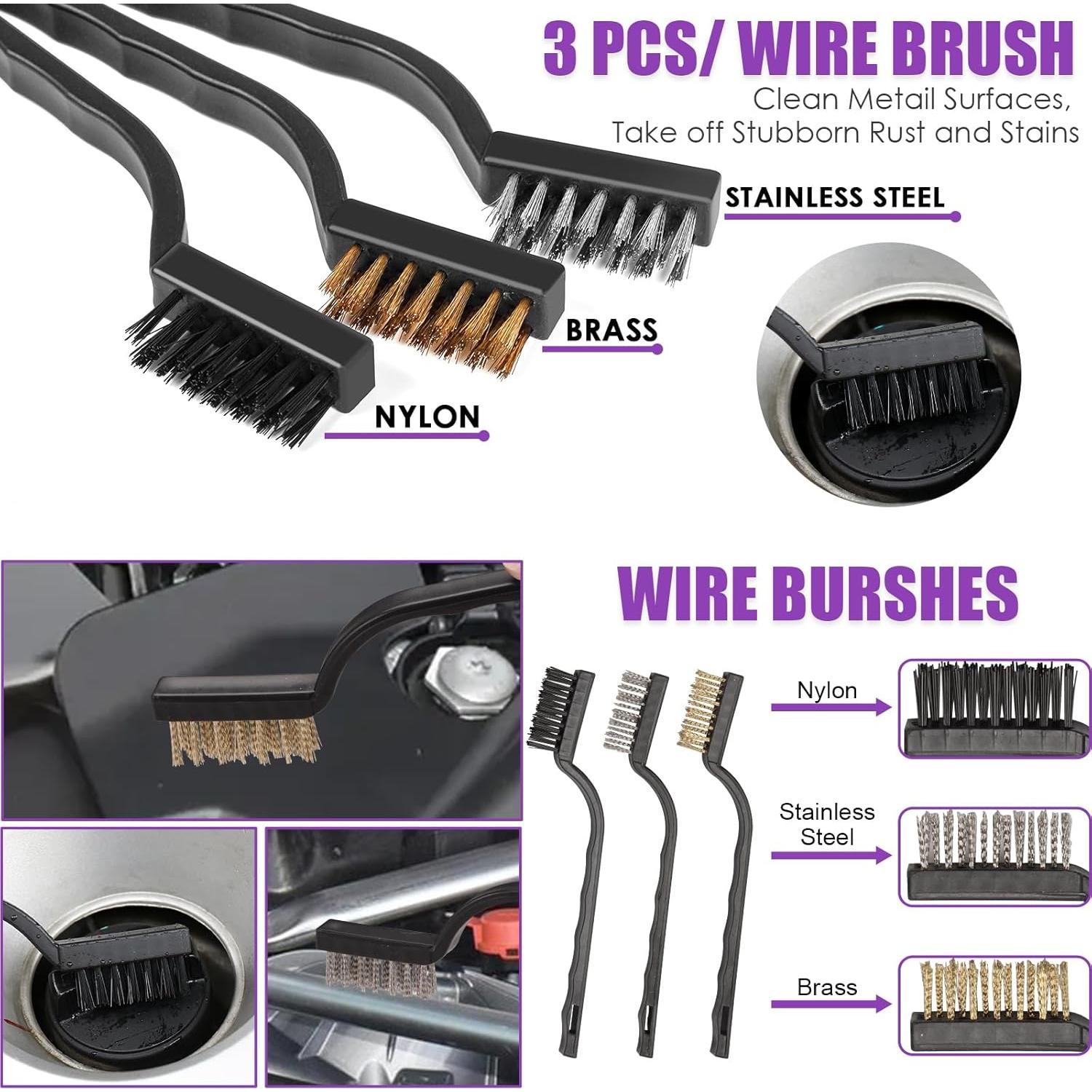 Kit de Limpieza Interior de Coche Viewsun 17 Piezas Púrpura