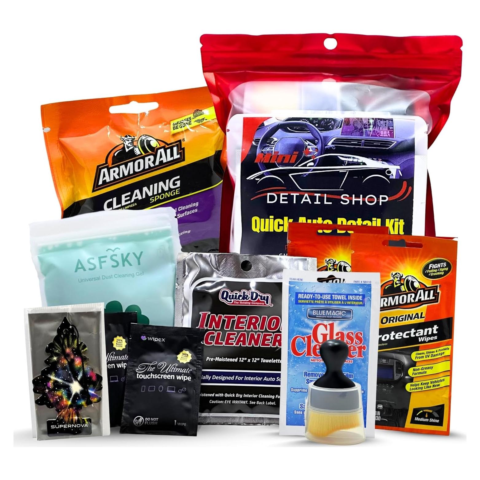 Kit de Limpieza de Interiores de Autos Mini Detail Shop XXL
