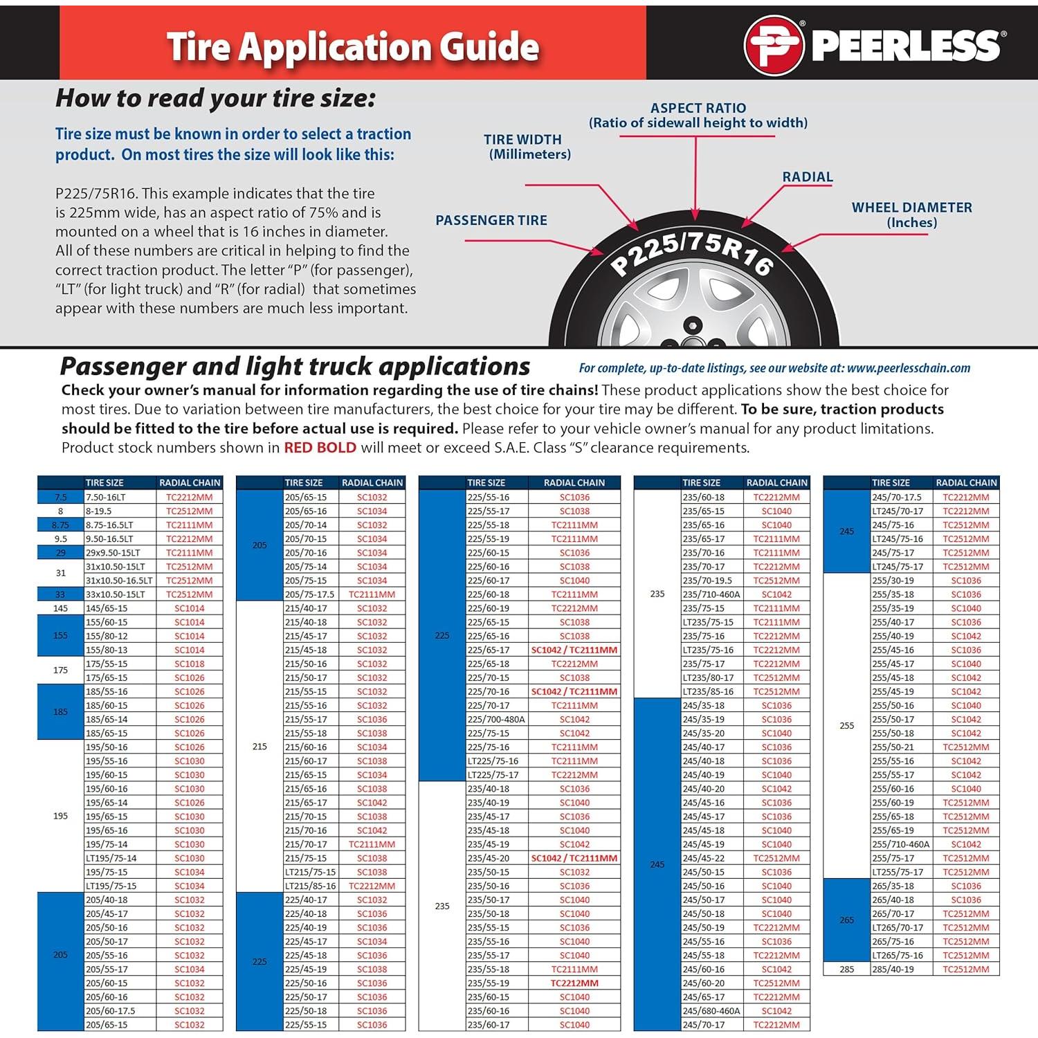 Cadena de Tracción de Cable Radial SCC SC1032 - Juego de 2