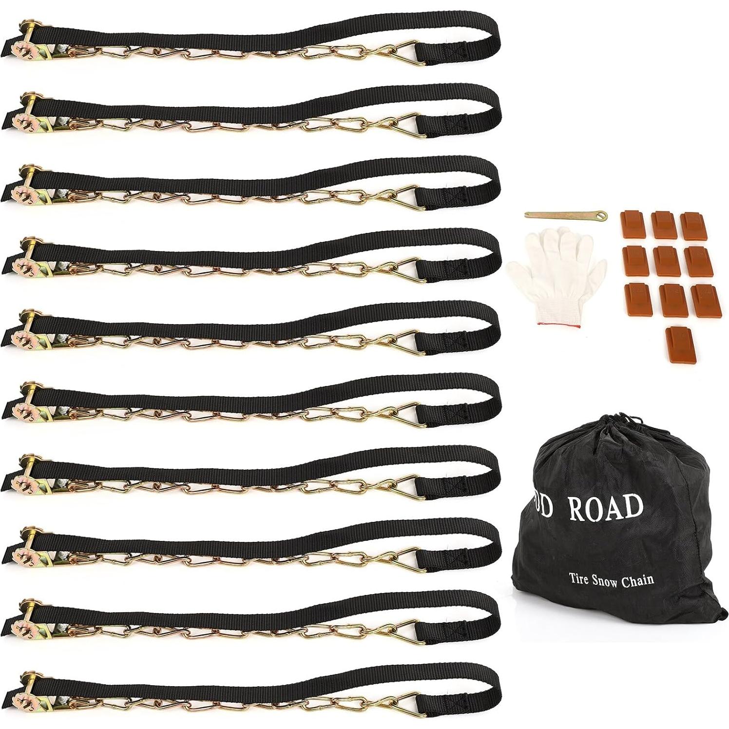 Cadenas de Nieve SCITOO 175390 para Automóvil y SUV - Juego de 10