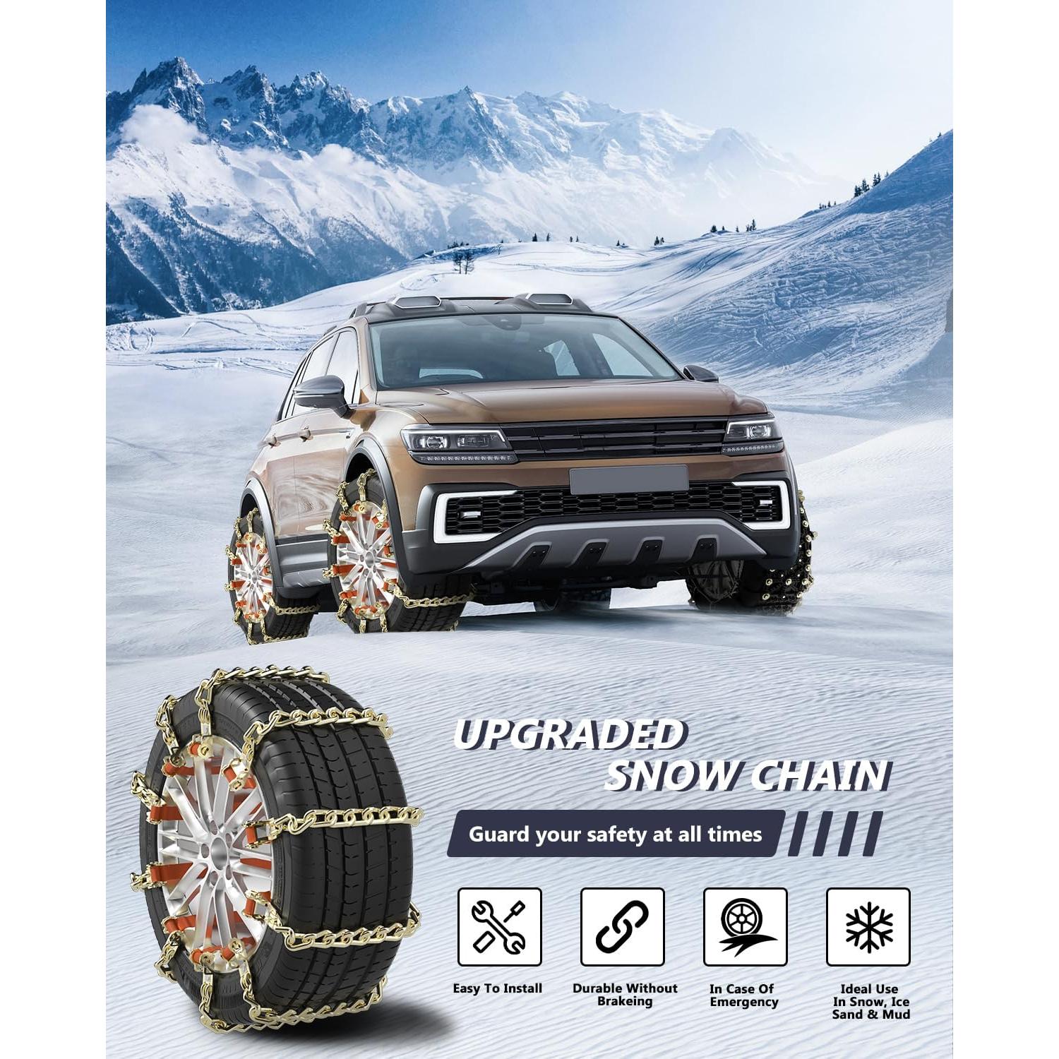 Cadenas de Nieve SCITOO 175390 para Automóvil y SUV - Juego de 10