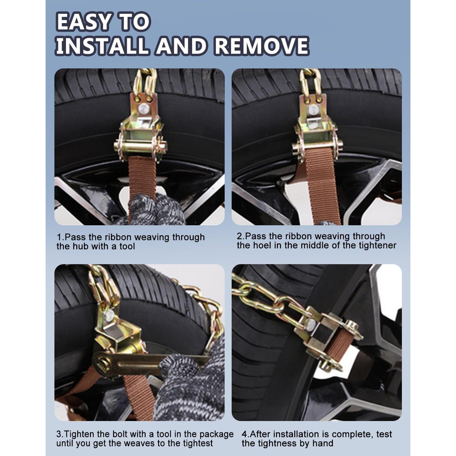 Cadenas de Nieve SCITOO 175390 para Automóvil y SUV - Juego de 10