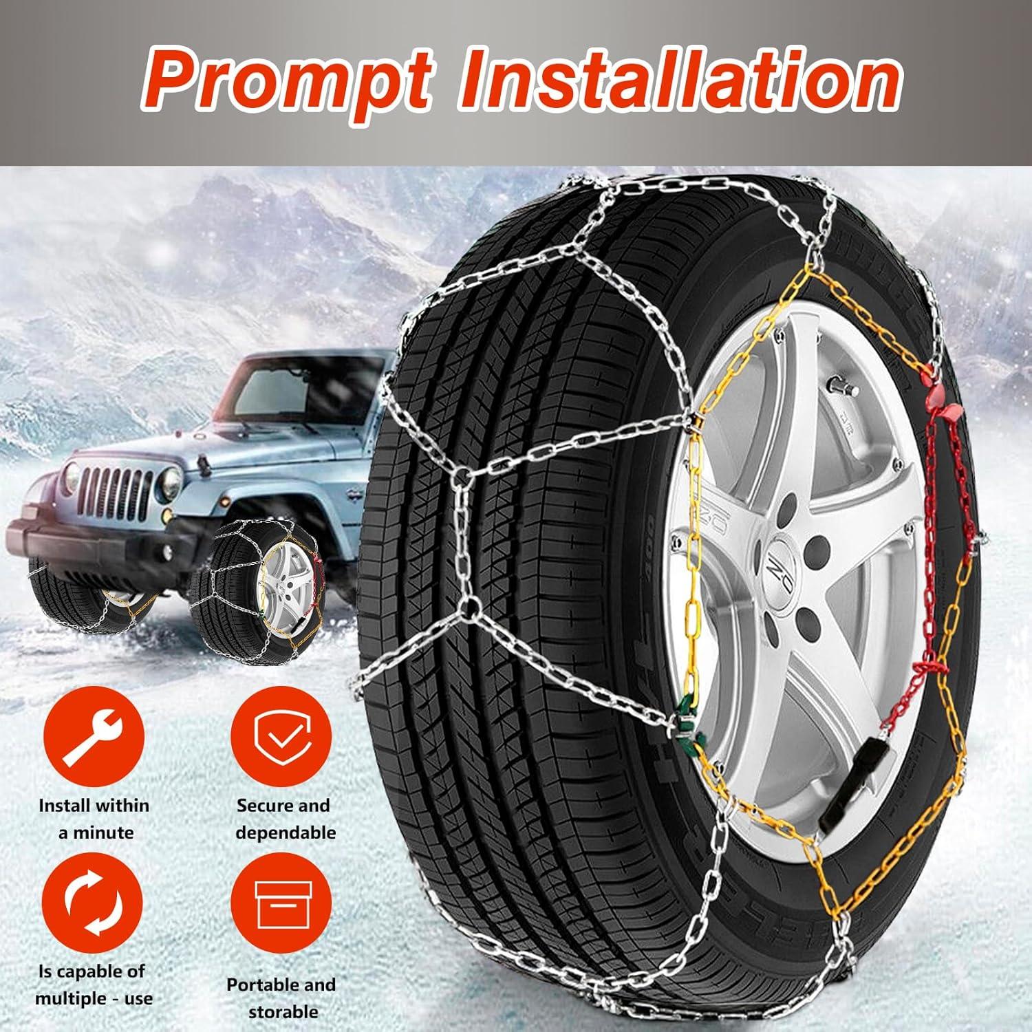 Cadenas de Nieve Antideslizantes AOSUYOU KN70 - 2 Pcs Universales