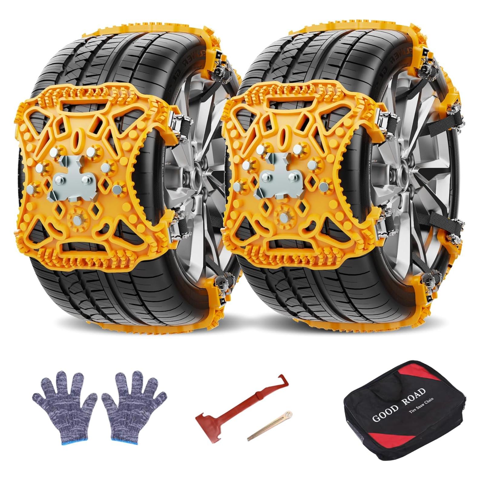 Cadenas de Nieve LARNORJE Antideslizantes para SUV y Camiones 165-275mm