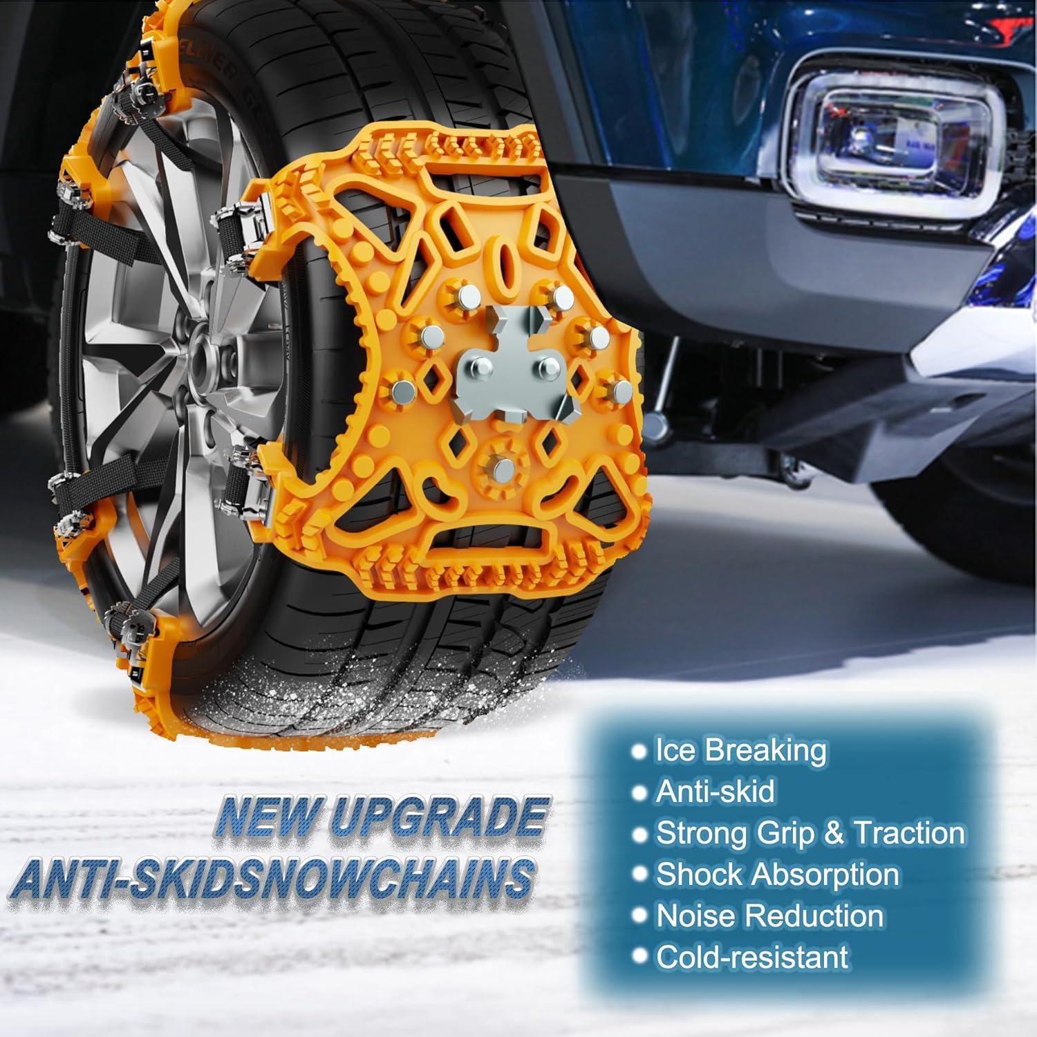 Cadenas de Nieve LARNORJE Antideslizantes para SUV y Camiones 165-275mm