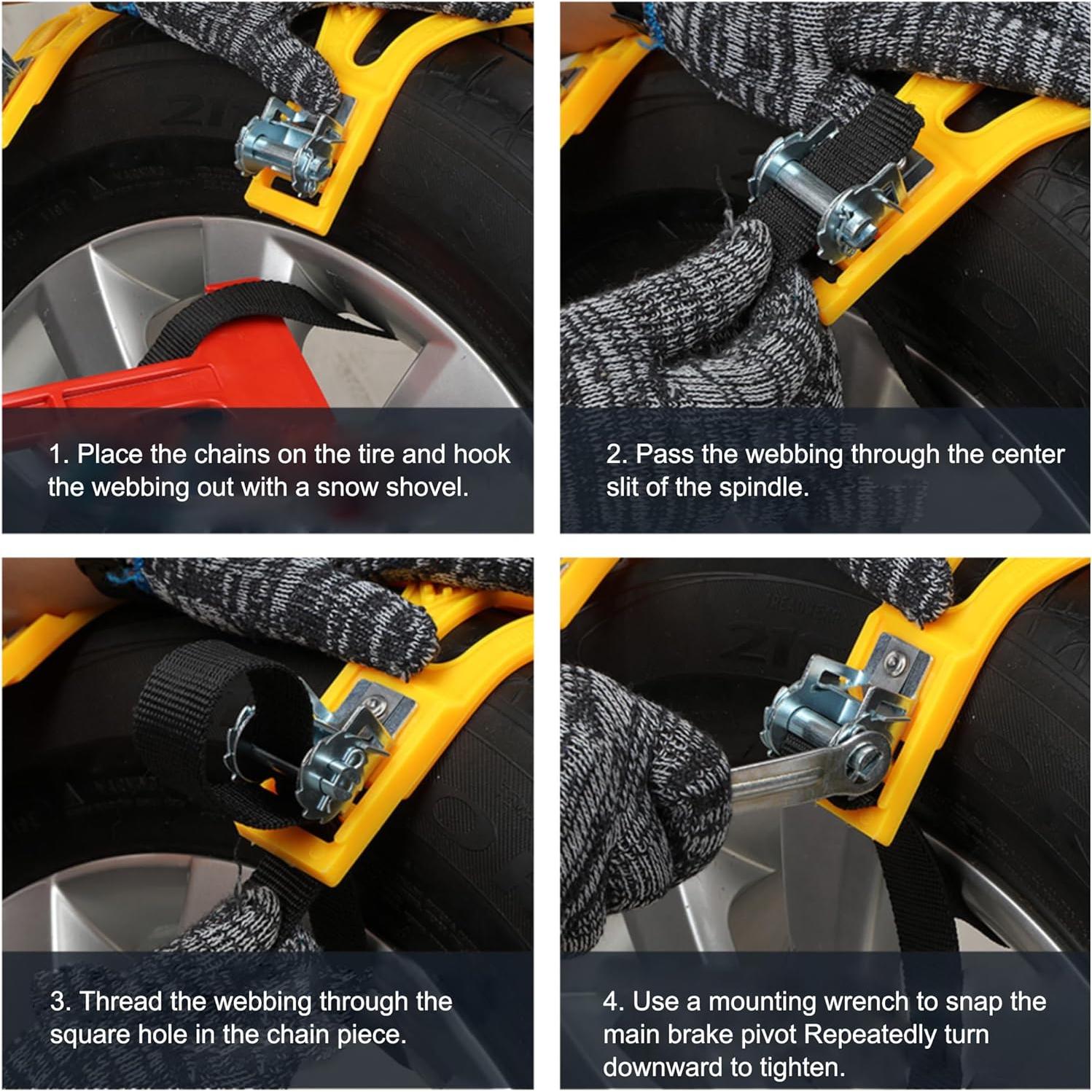 Cadenas de Nieve LARNORJE Antideslizantes para SUV y Camiones 165-275mm