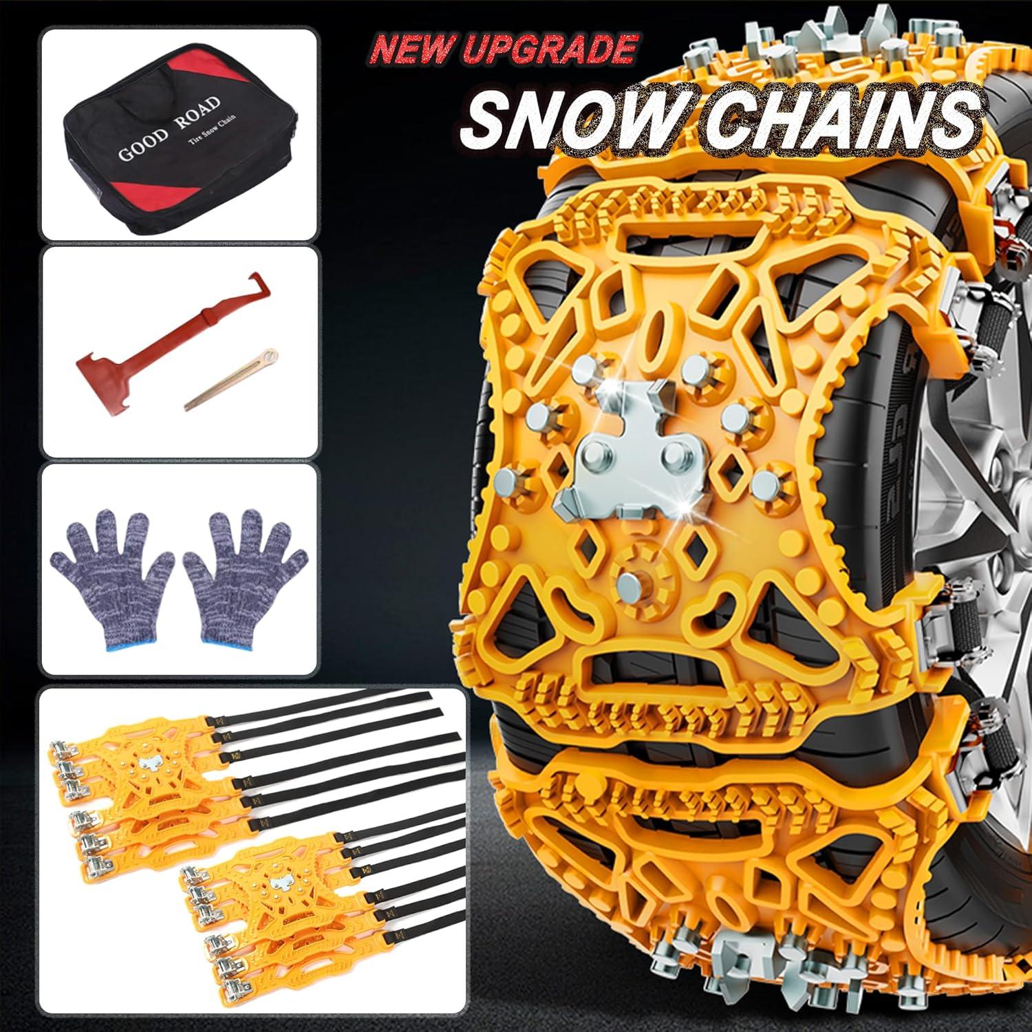 Cadenas de Nieve LARNORJE Antideslizantes para SUV y Camiones 165-275mm