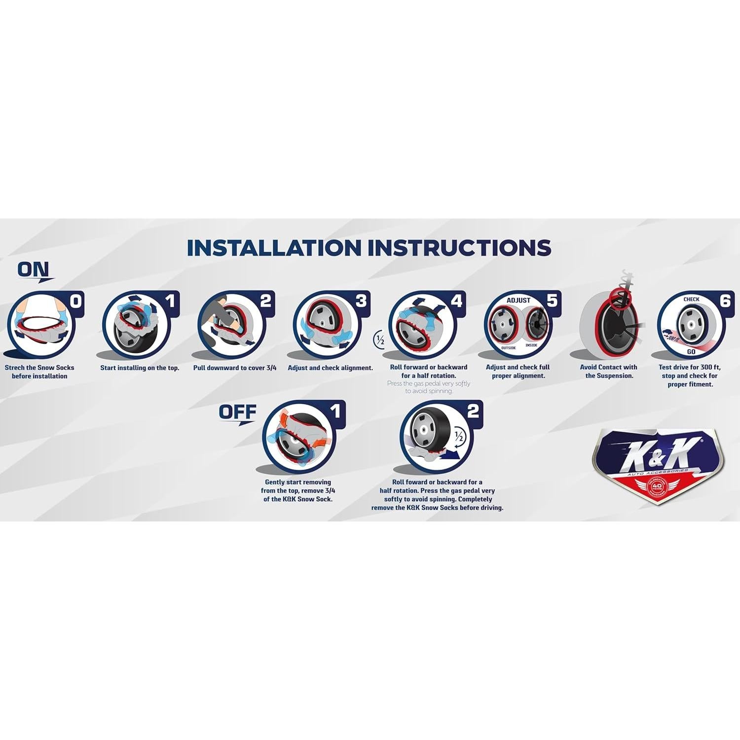 Calcetines de Nieve KNK Boutique Eco - Tracción para Neumáticos Grande