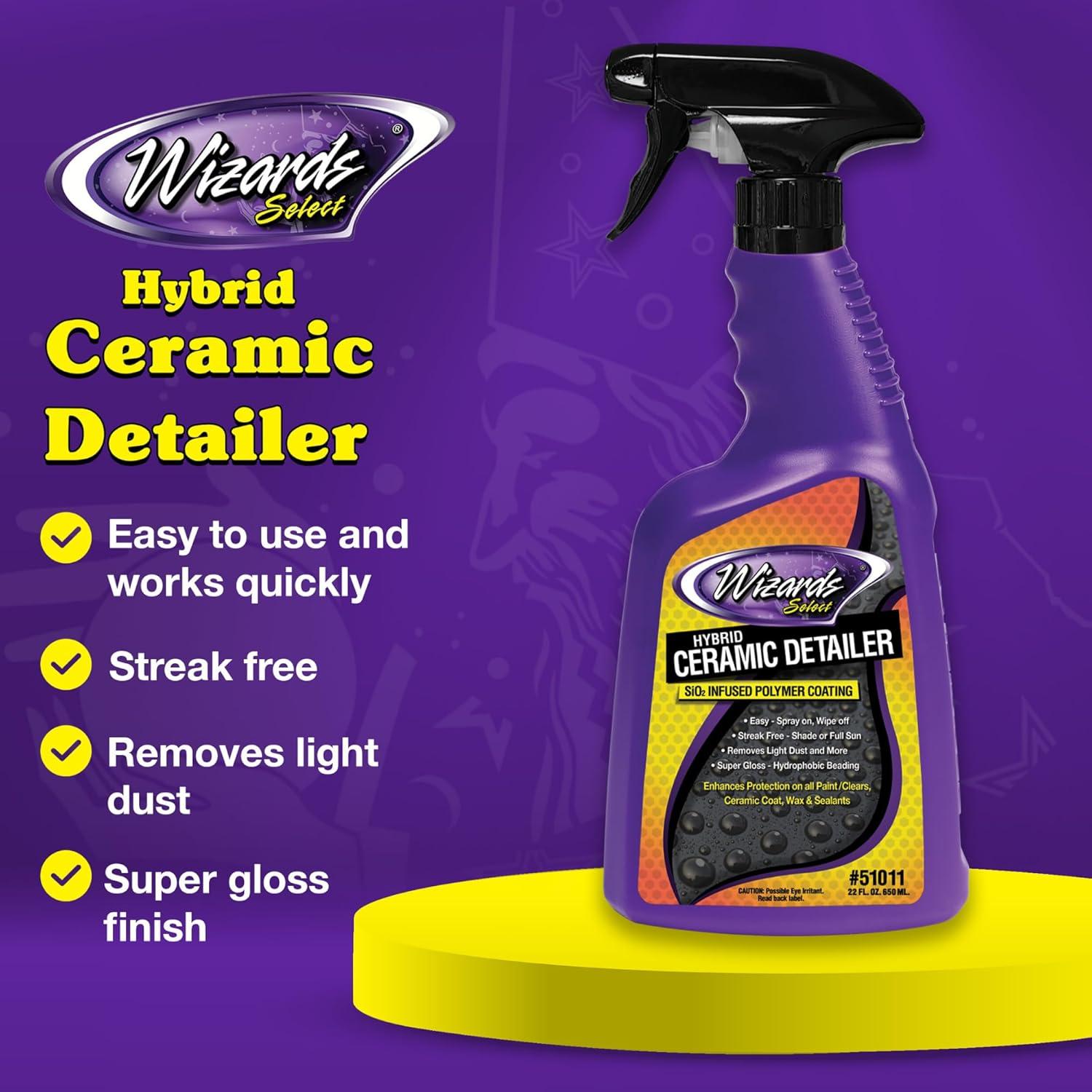 Spray Detallador Cerámico Híbrido Wizards 650 ml - Protección SiO2