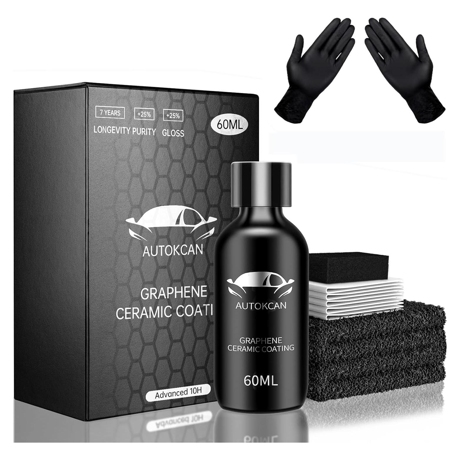 Recubrimiento Cerámico de Grafeno Autokcan 60ML 10H Hidrofóbico