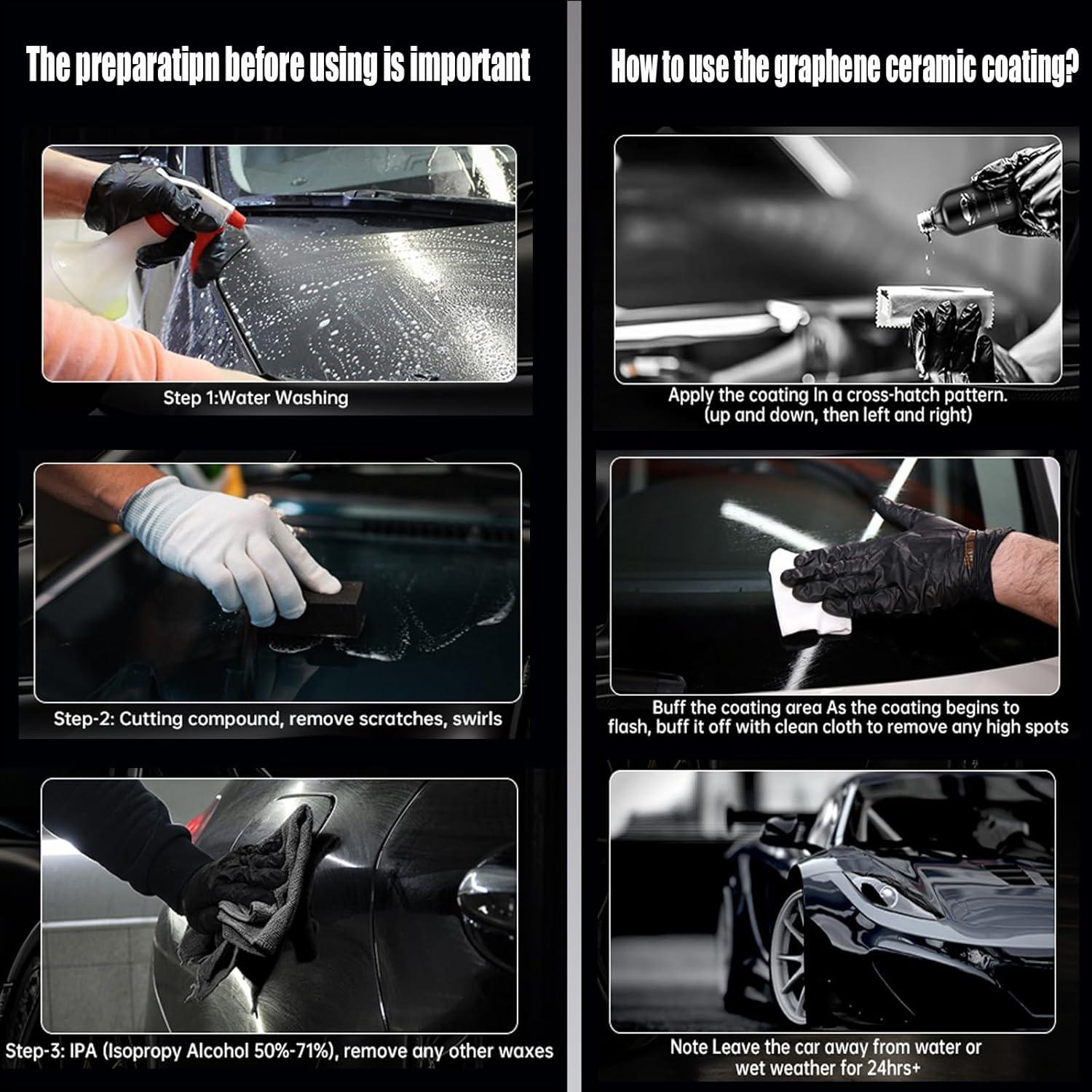 Recubrimiento Cerámico de Grafeno Autokcan 60ML 10H Hidrofóbico