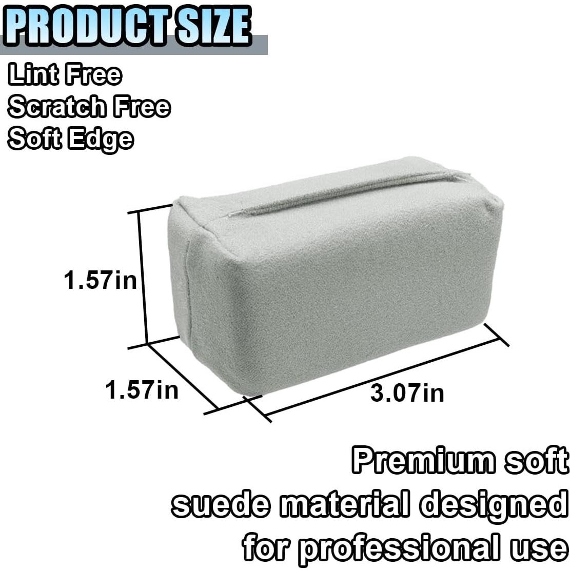 Almohadilla Aplicadora Microfibra Suede LHDOS 4PCS 7.8x4cm