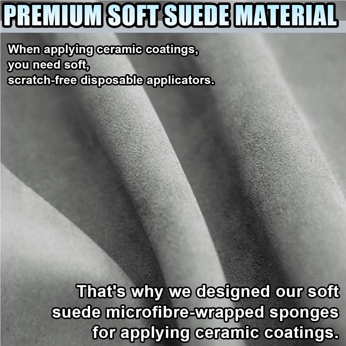 Almohadilla Aplicadora Microfibra Suede LHDOS 4PCS 7.8x4cm