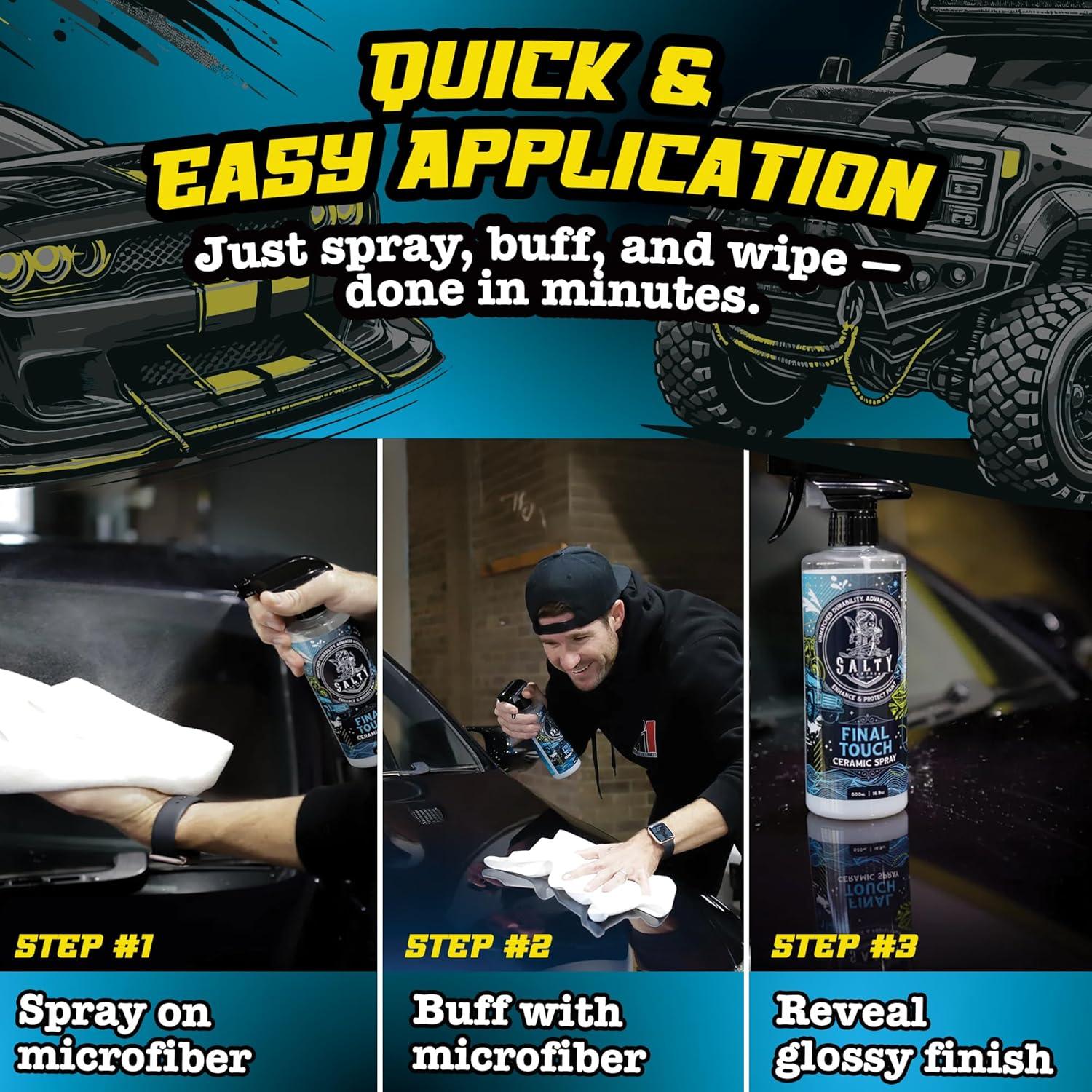 Spray Cerámico Detallador Salty Captain 500ml - Acabado Brillante y Protección UV