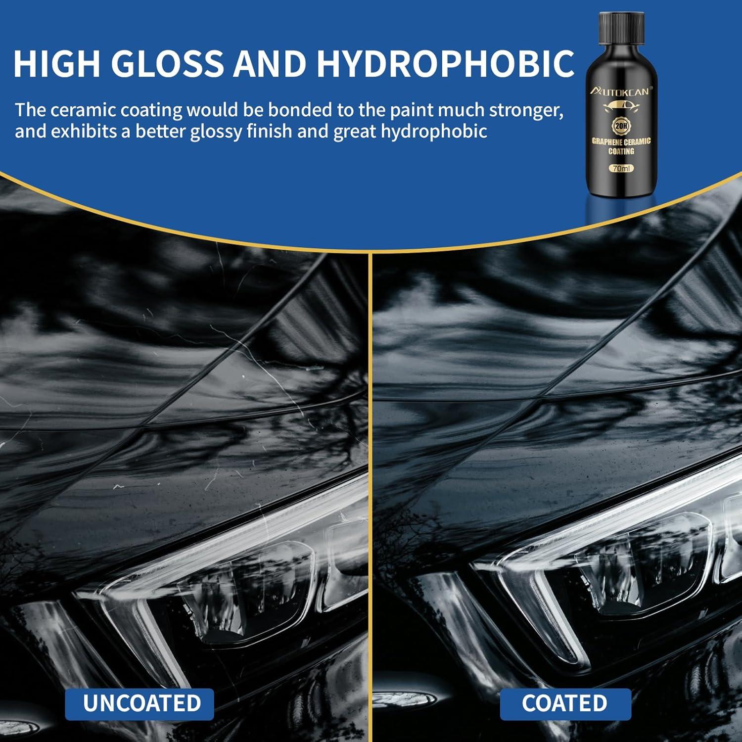 Recubrimiento Cerámico de Grafeno Autokcan 70ml Hidrofóbico