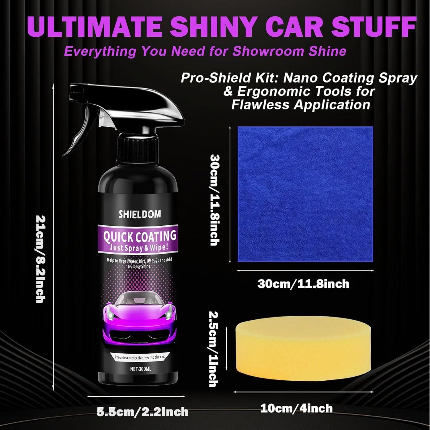 Spray Cerámico Hidrofóbico SHIELDOM 300ml para Autos