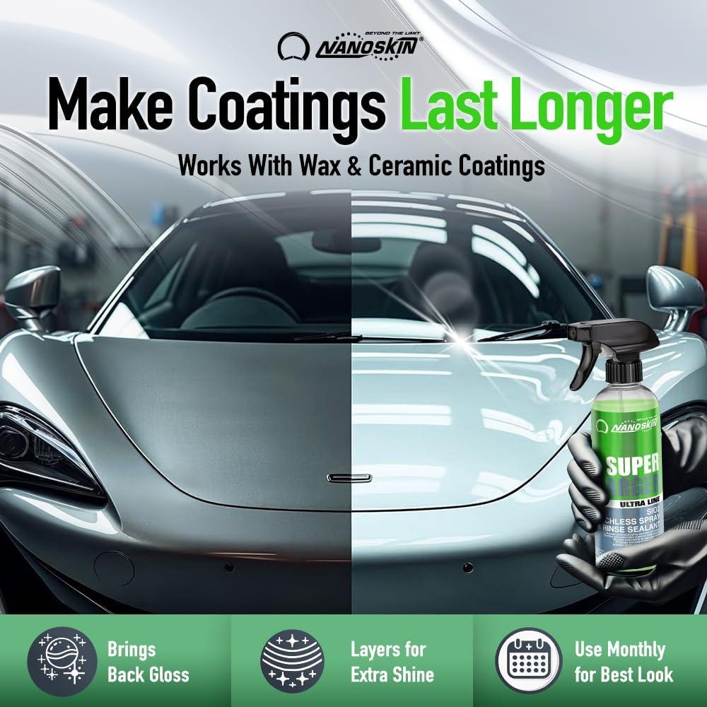 Nanoskin Super Cargador 16 oz Spray Sellador para Autos
