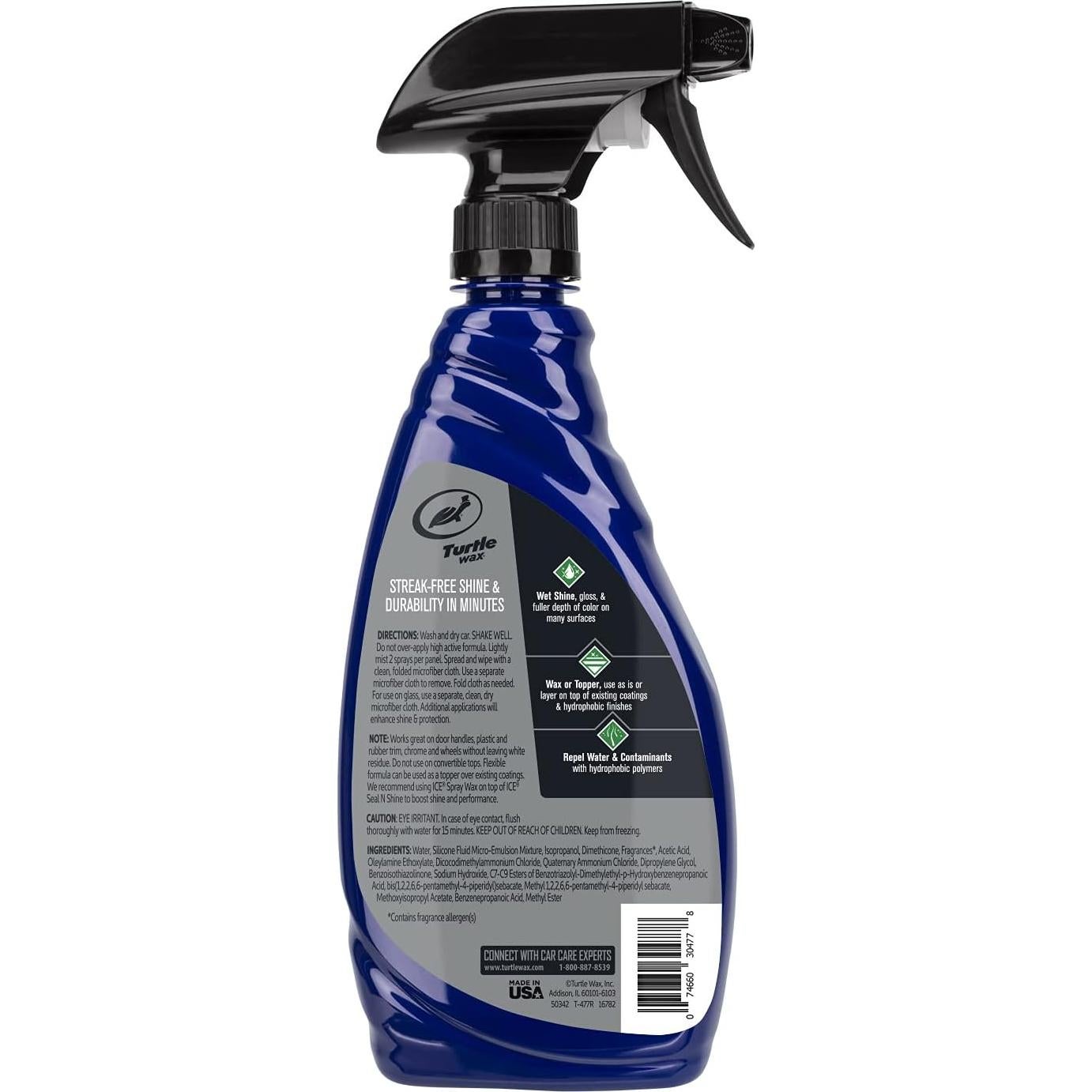 Cera en Spray Turtle Wax T-477R 591 ml, Brillo y Protección