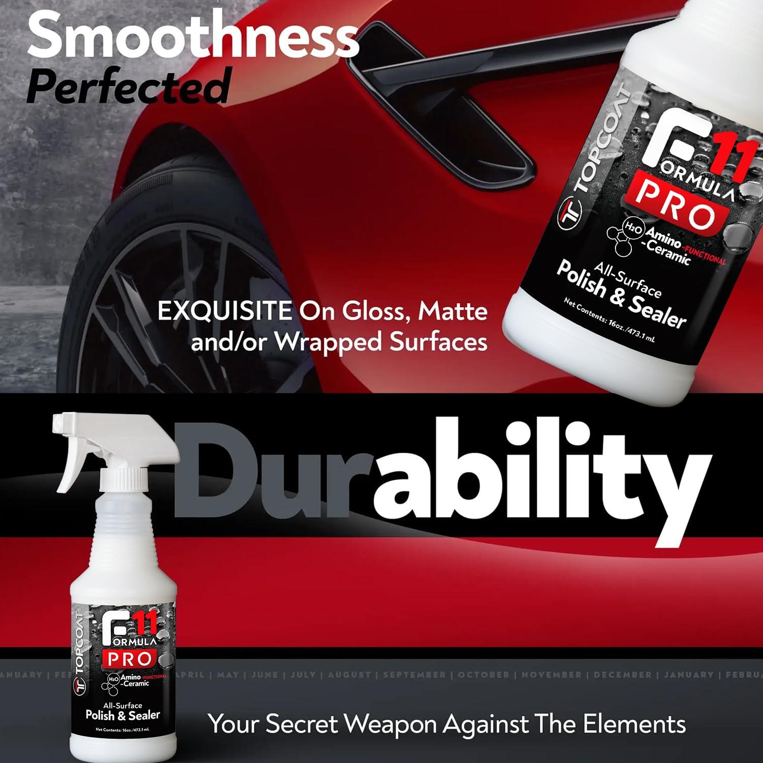 TopCoat F11PRO Pulidor y Sellador Cerámico 8 oz