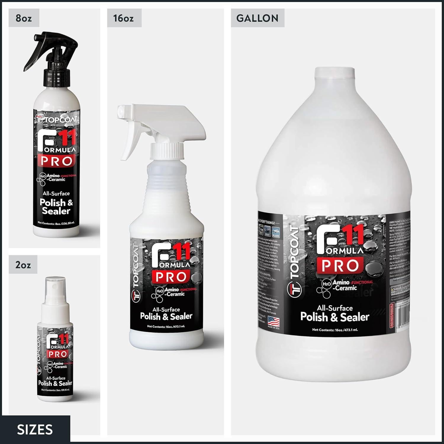 TopCoat F11PRO Pulidor y Sellador Cerámico 8 oz
