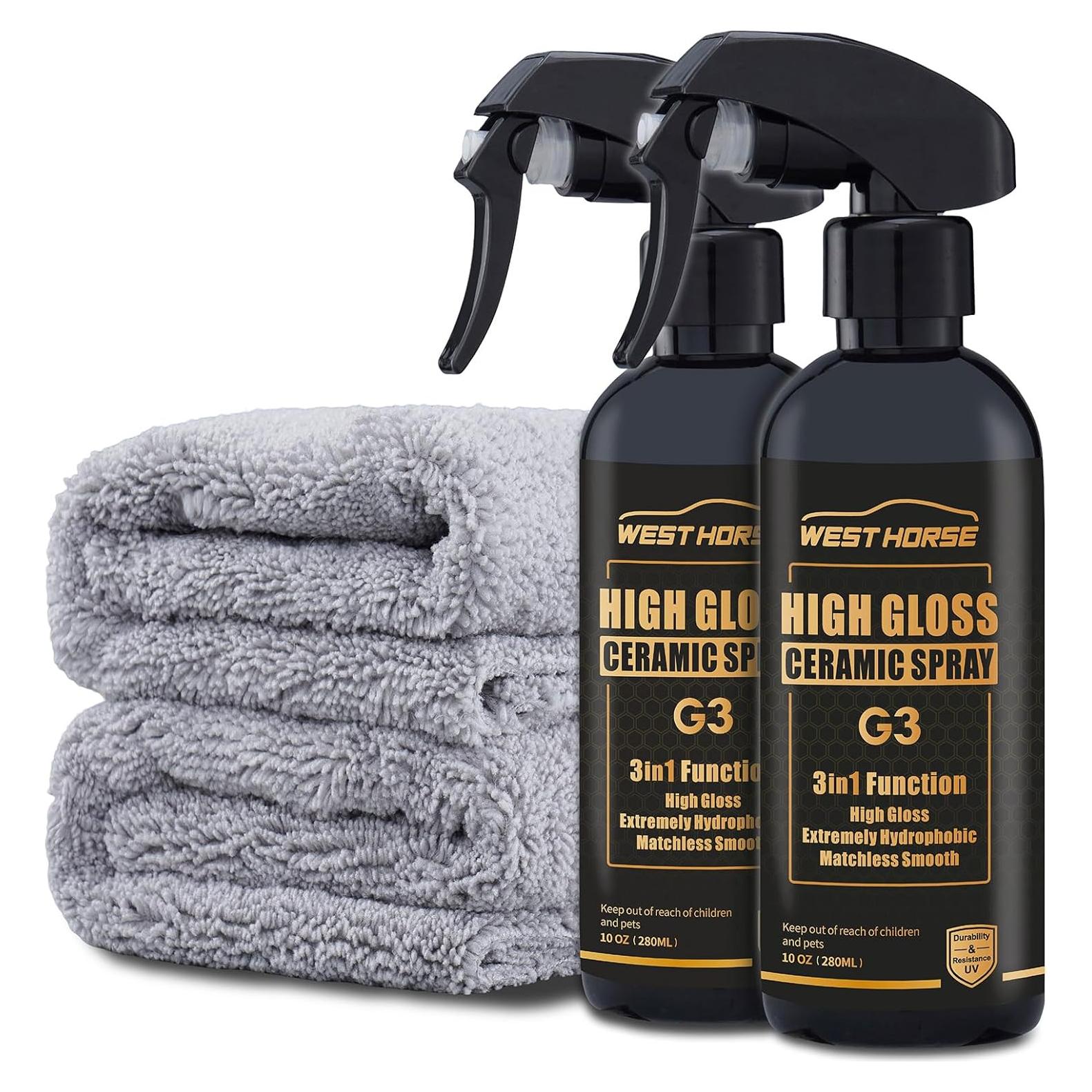 Spray de Cera Cerámica WEST HORSE 2x147.87ml Brillo y Protección