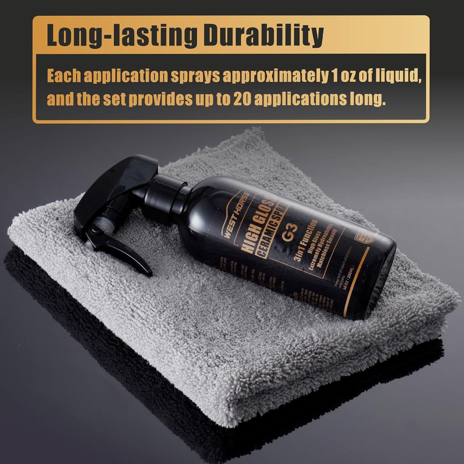 Spray de Cera Cerámica WEST HORSE 2x147.87ml Brillo y Protección